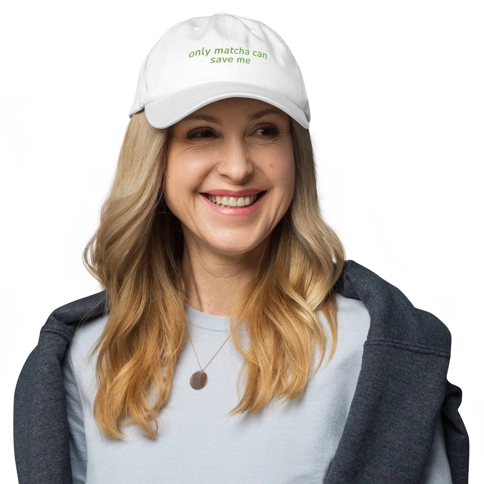 Only Matcha Can Save Me Embroidered Cap - Image 2