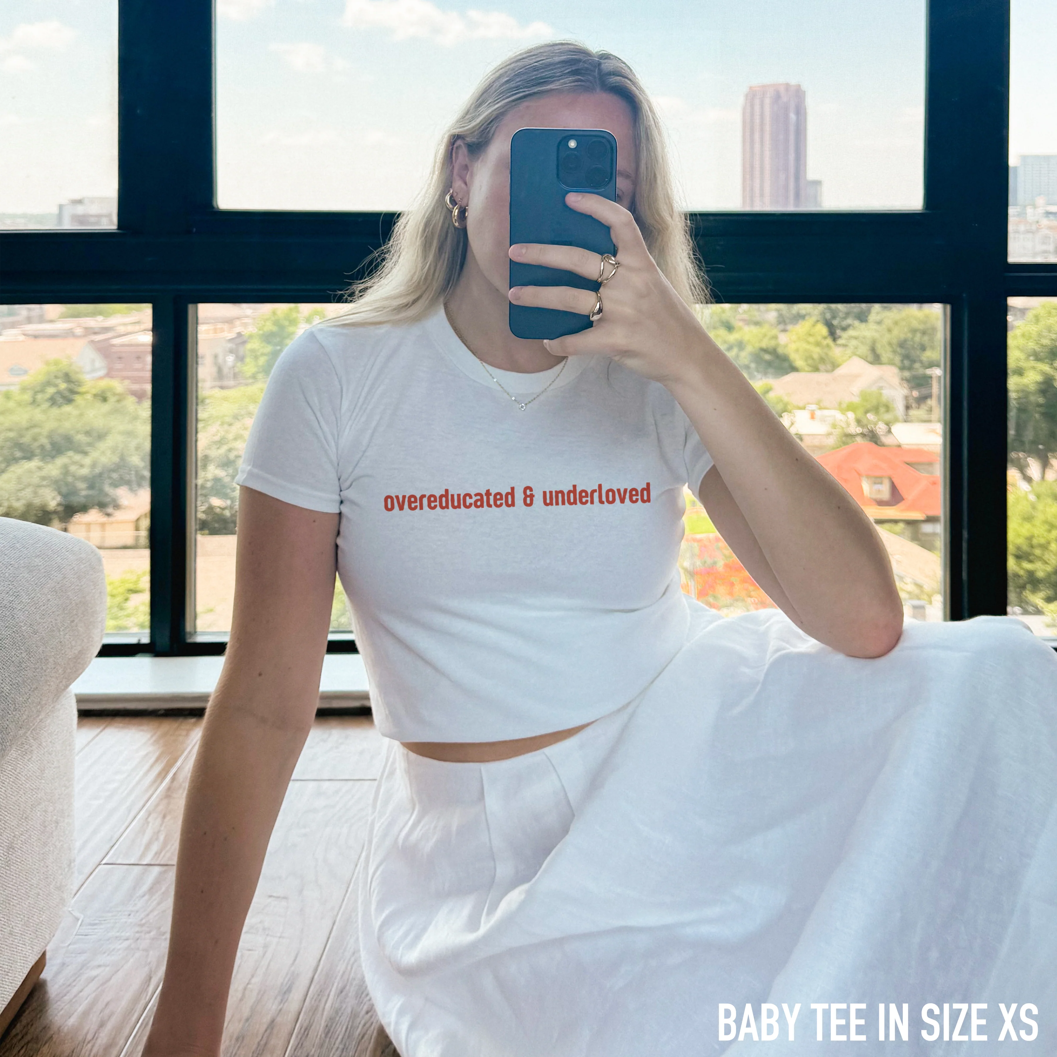 Overeducated & Underloved Baby Tee - Image 2