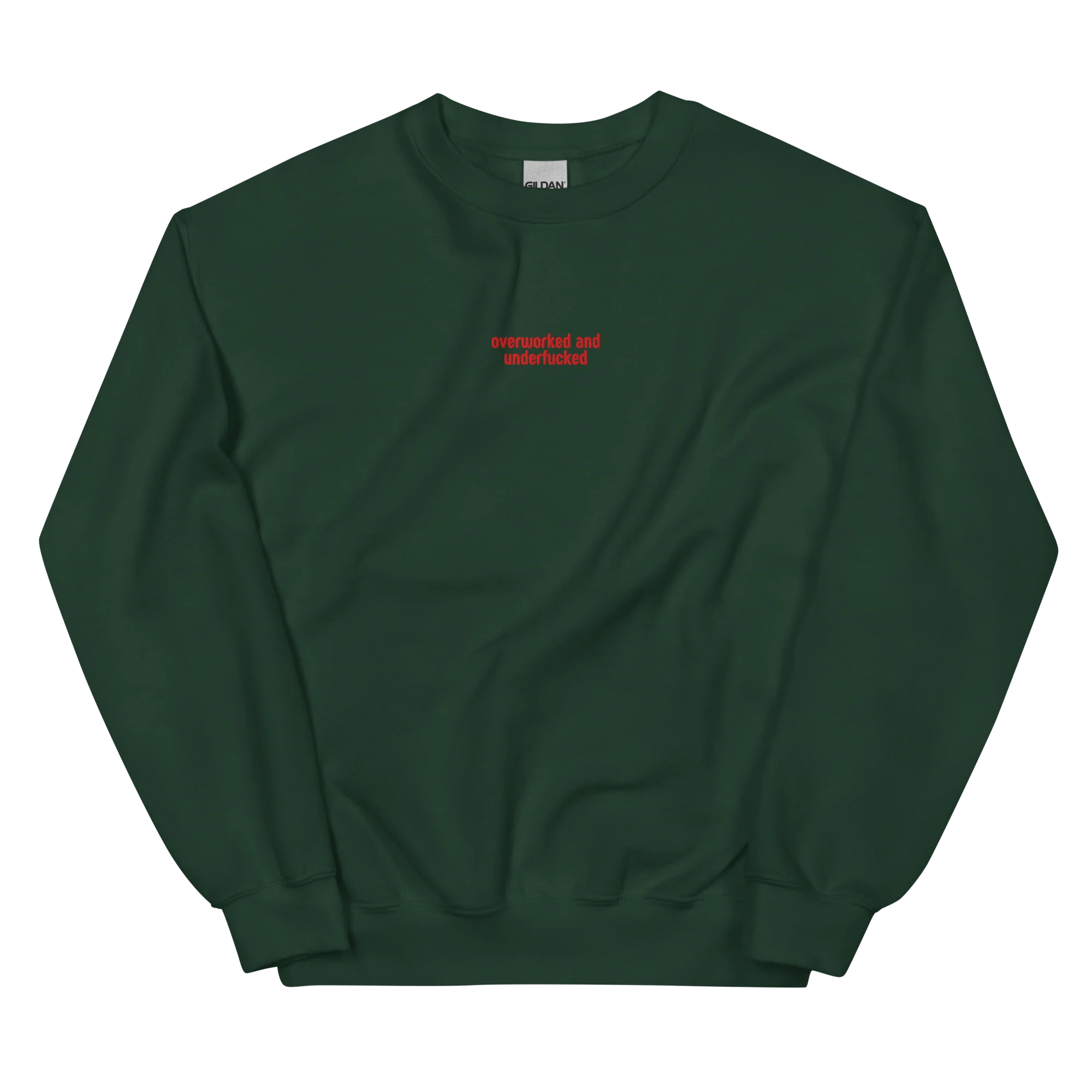 Overworked and Underfucked Embroidered Sweatshirt - Image 9