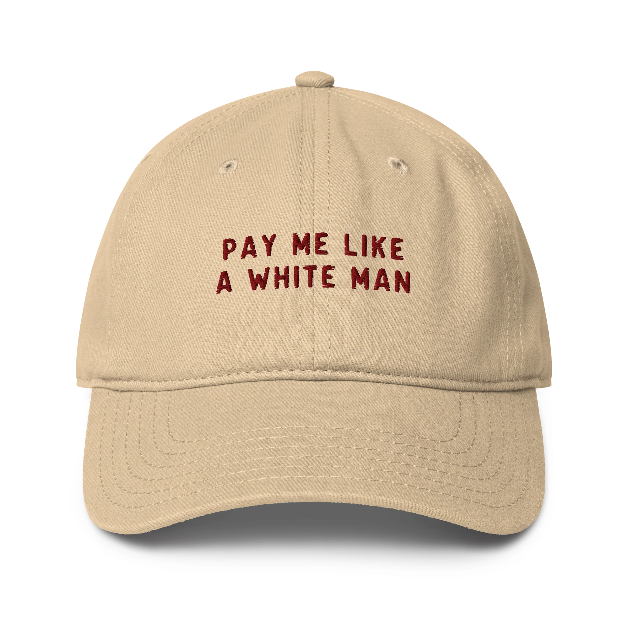 Pay Me Like a White Man Feminist Embroidered Baseball Cap - Image 2