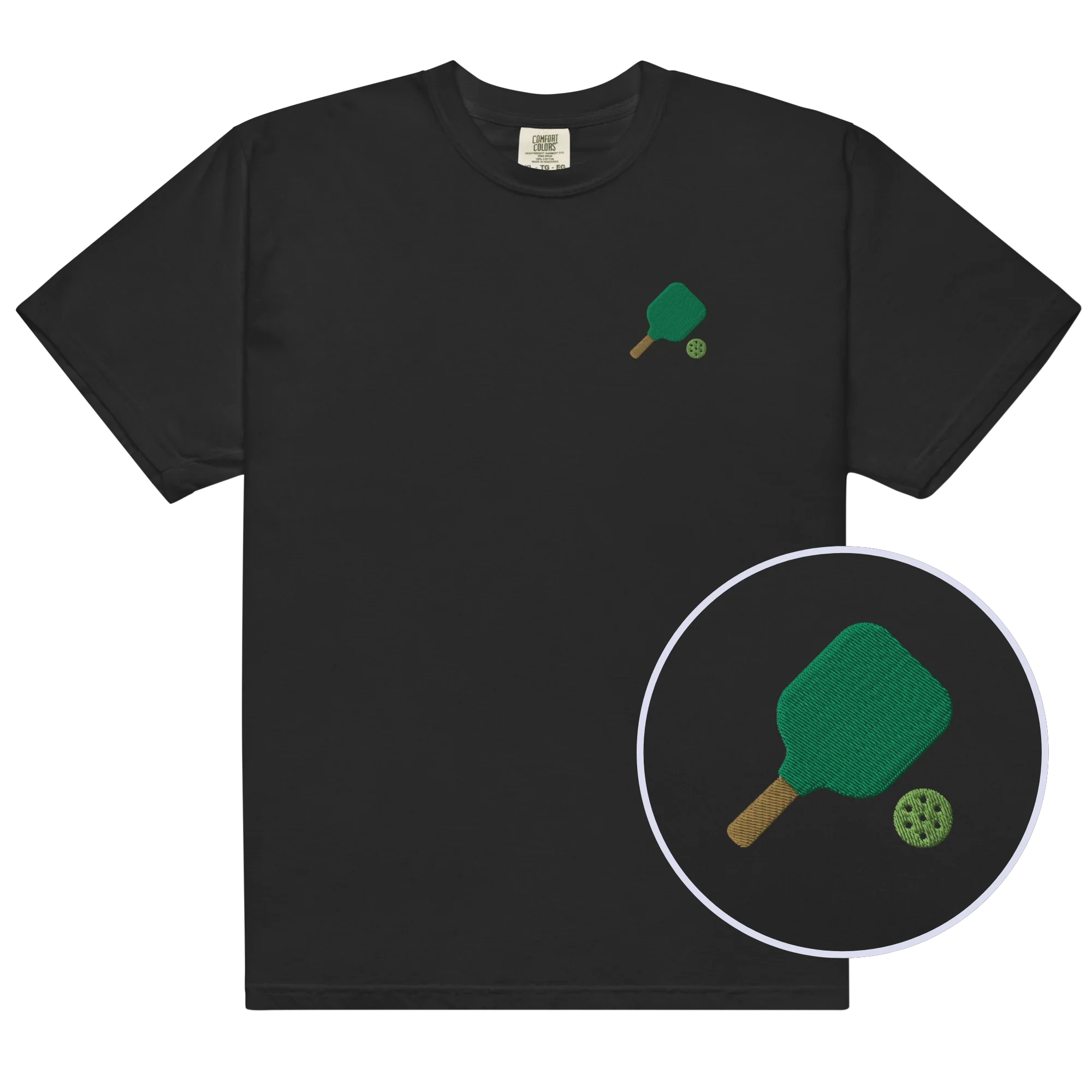 Pickleball Paddle Embroidered Classic T-Shirt