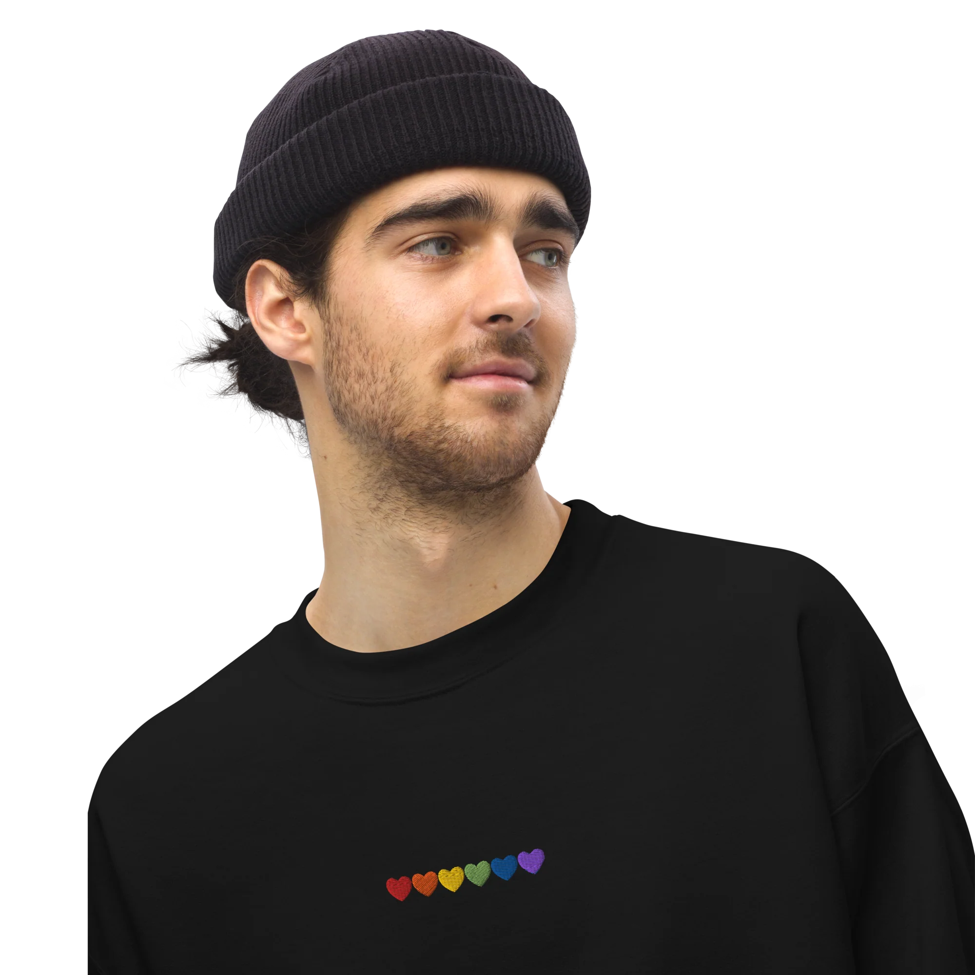 Pride Hearts Embroidered Sweatshirt - Image 2