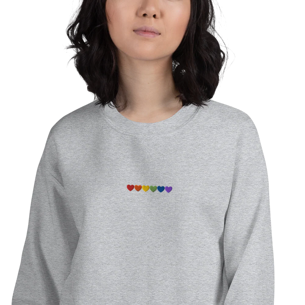 Pride Hearts Embroidered Sweatshirt - Image 7