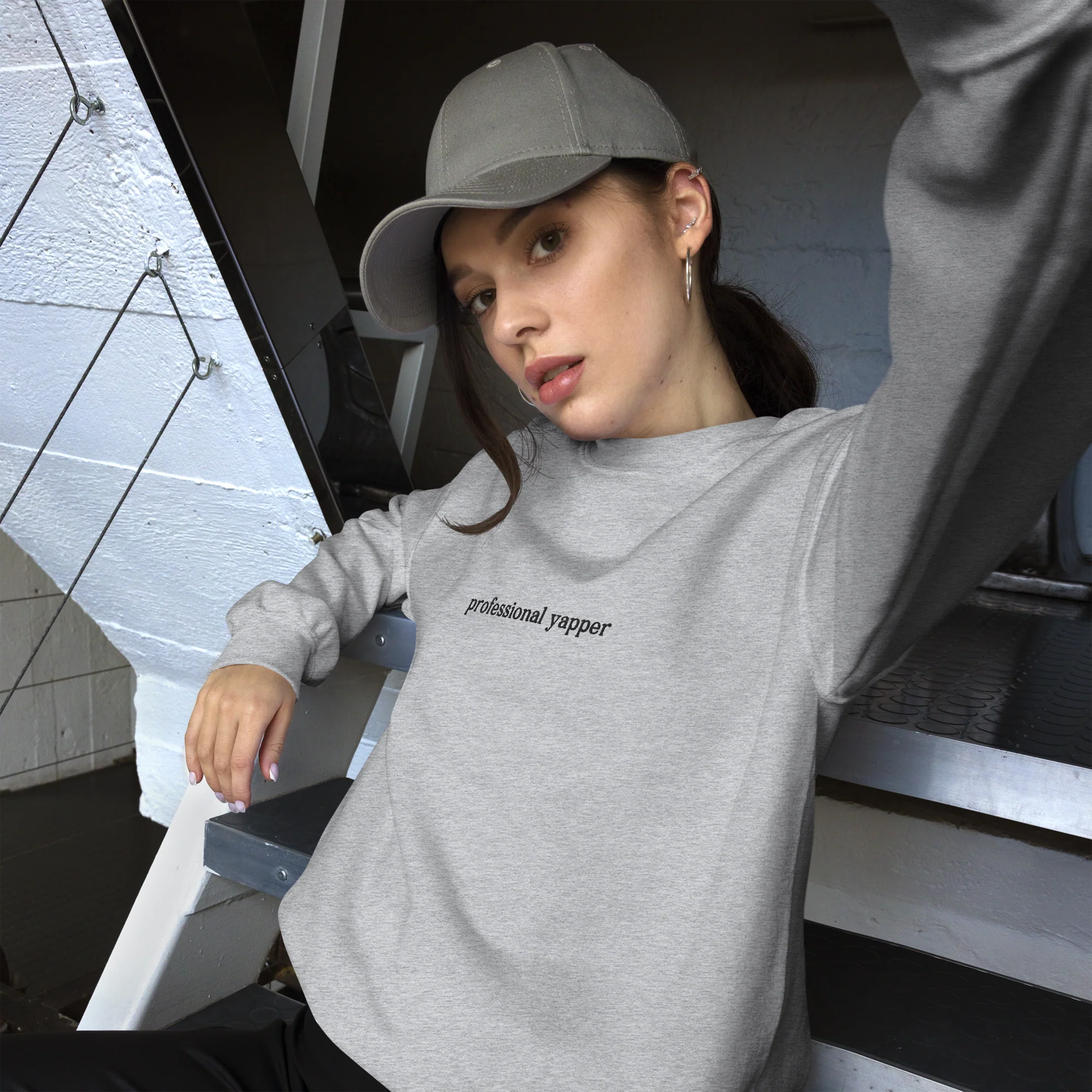Professional Yapper Embroidered Sweatshirt - Image 2