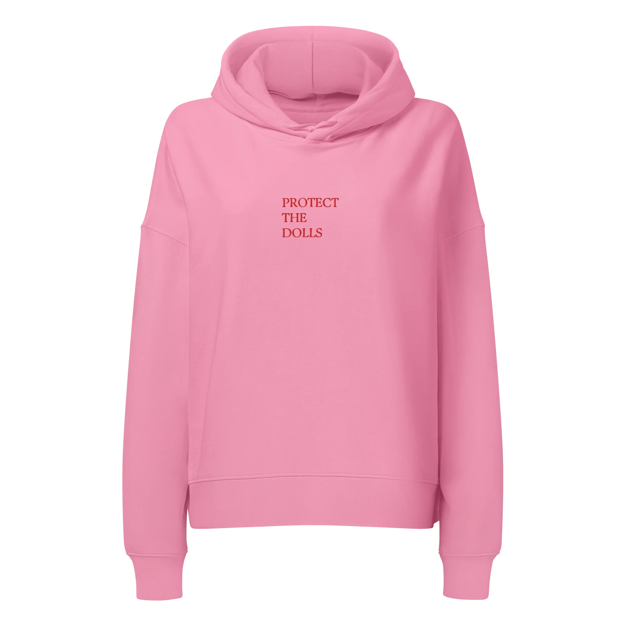 Protect The Dolls Embroidered Women’s Organic Hoodie - Image 4