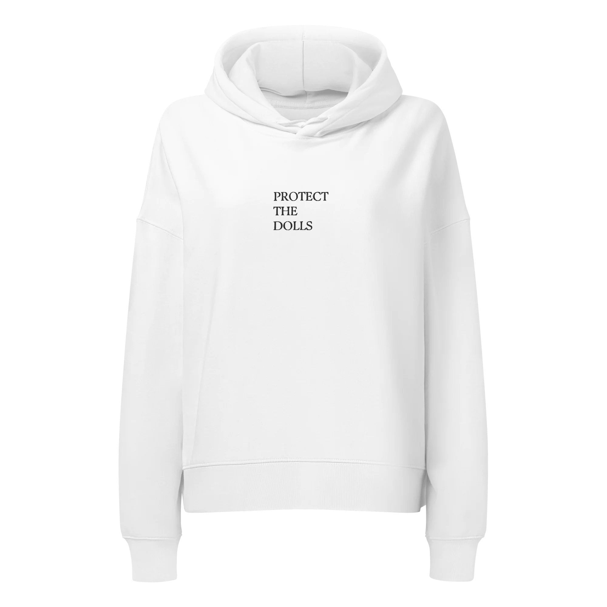 Protect The Dolls Embroidered Women’s Organic Hoodie - Image 7