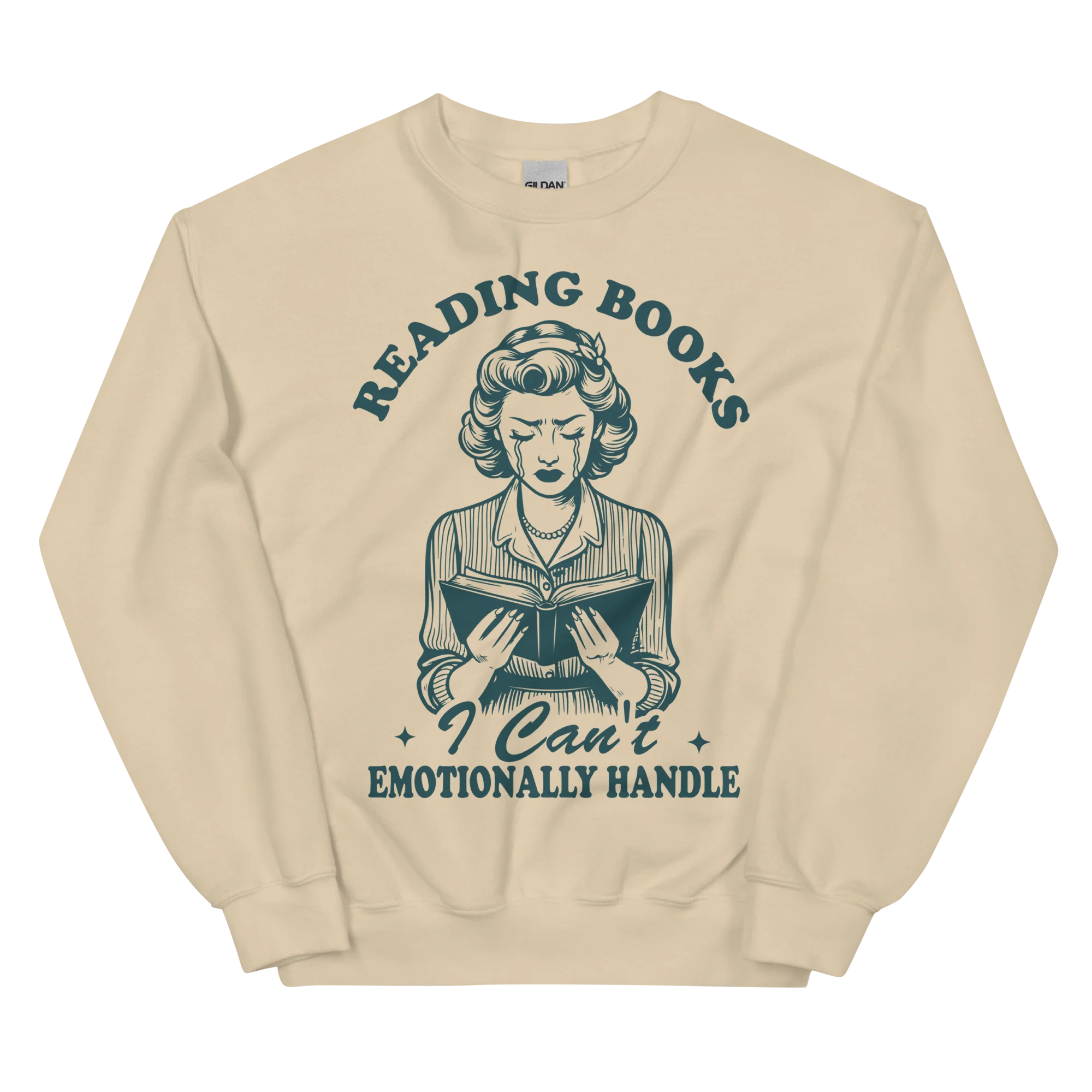 Reading Books Can't Emotionally Handle Sweatshirt - Image 8