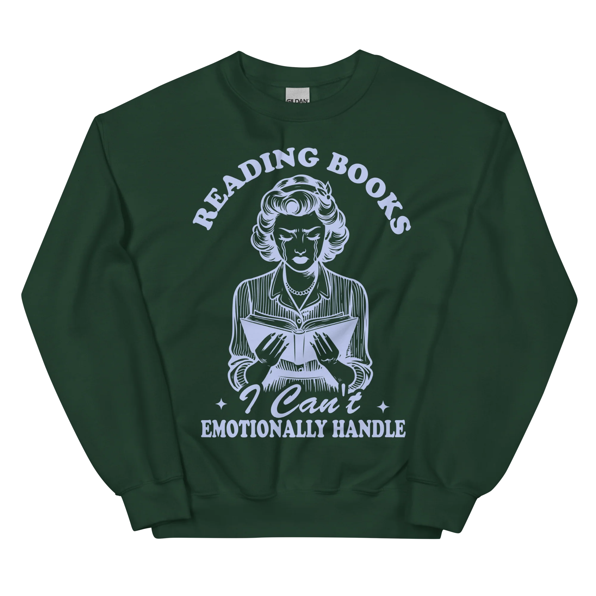Reading Books Can't Emotionally Handle Sweatshirt - Image 9
