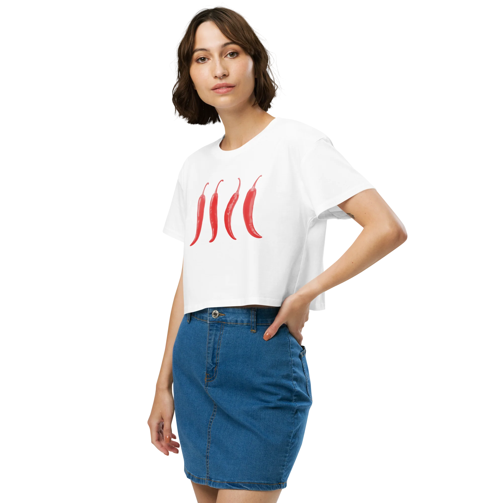 Red Chilli Peppers Crop Tee - Image 2