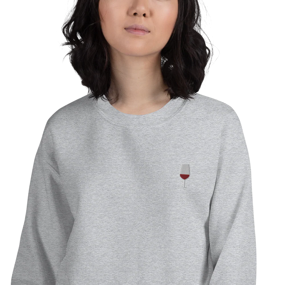 Red Wine Embroidered Sweatshirt - Image 7