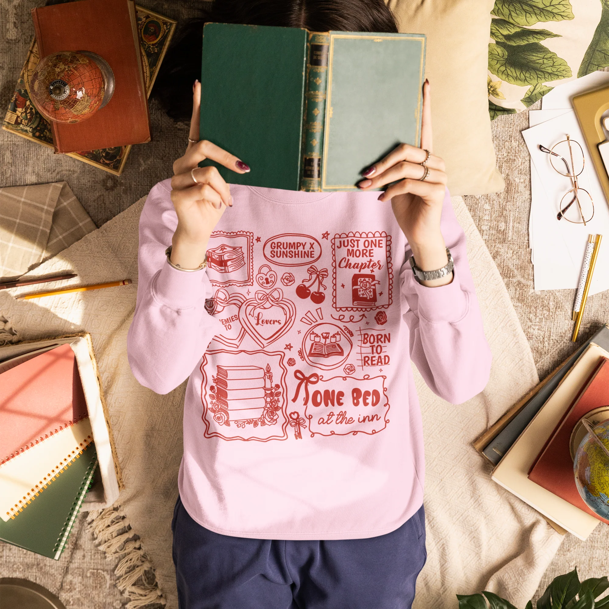 Romance Reader Bookish Sweatshirt - Image 2