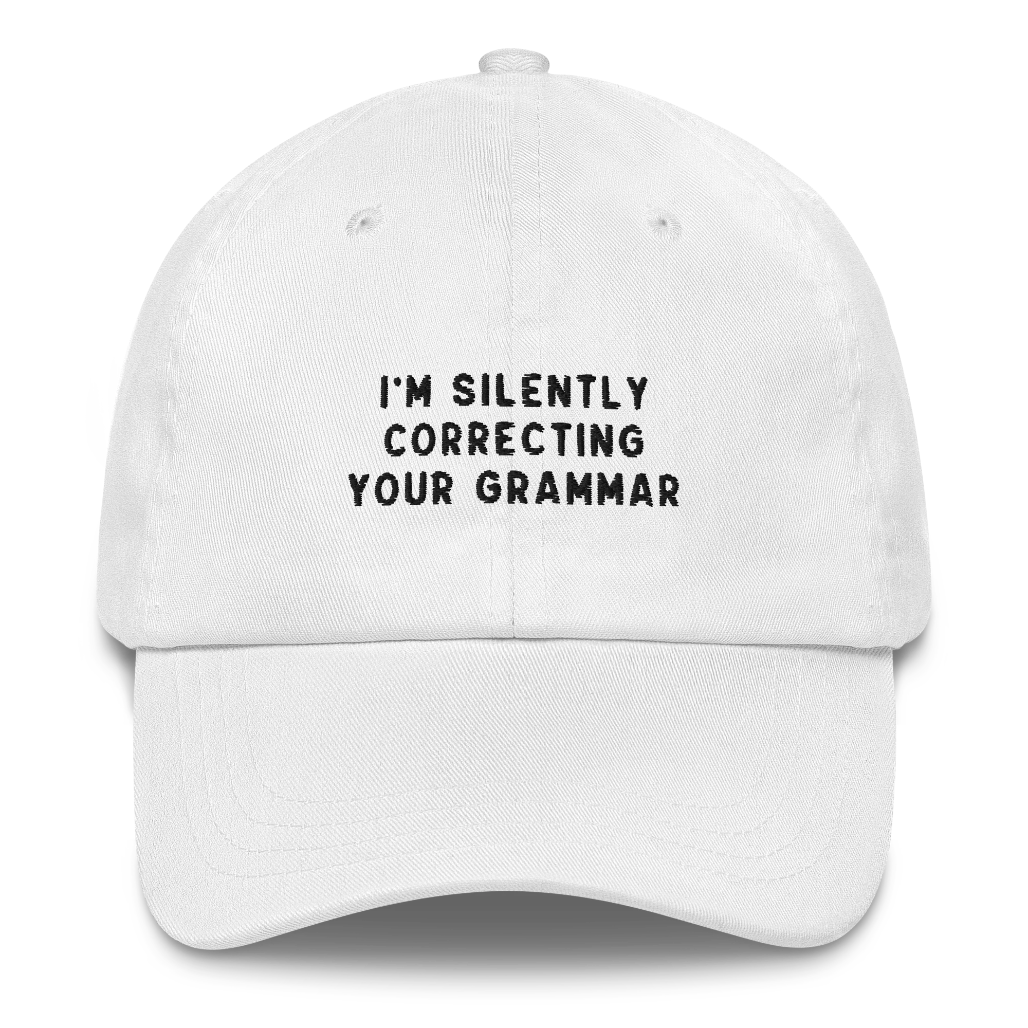 Silently Correcting Your Grammar Embroidered Cap - Image 4