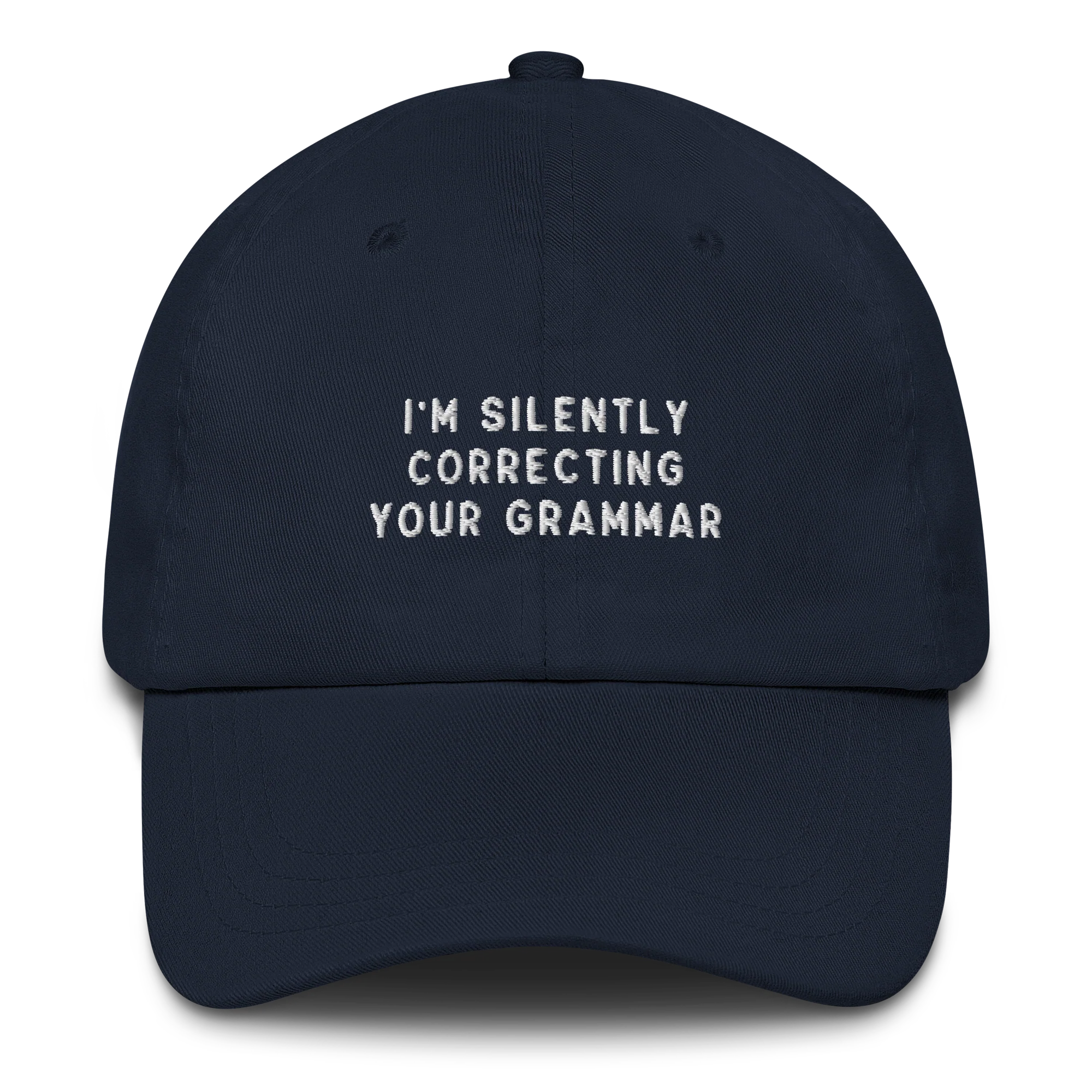 Silently Correcting Your Grammar Embroidered Cap - Image 5