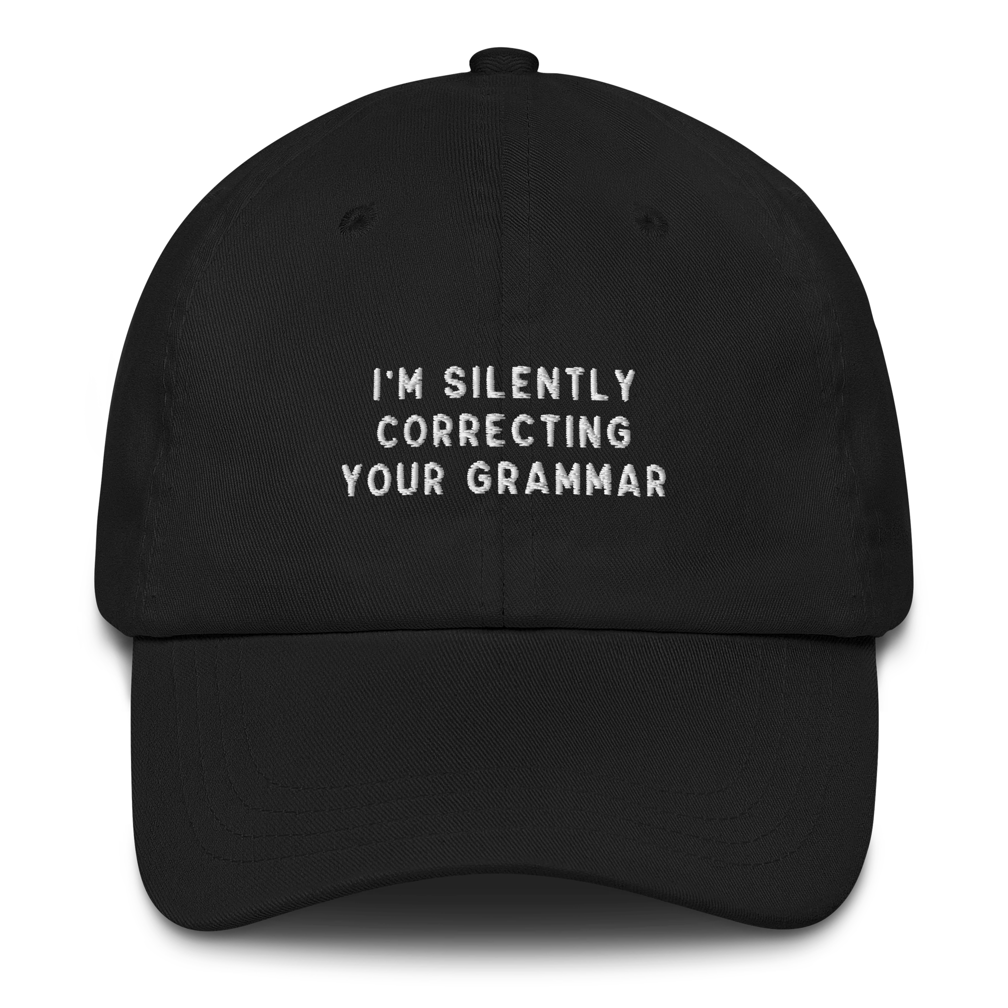 Silently Correcting Your Grammar Embroidered Cap - Image 7
