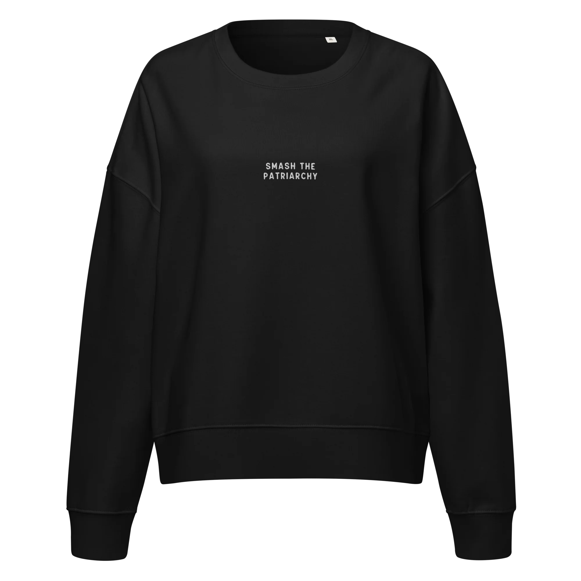 Smash the Patriarchy Embroidered Women’s Organic Sweatshirt - Image 8
