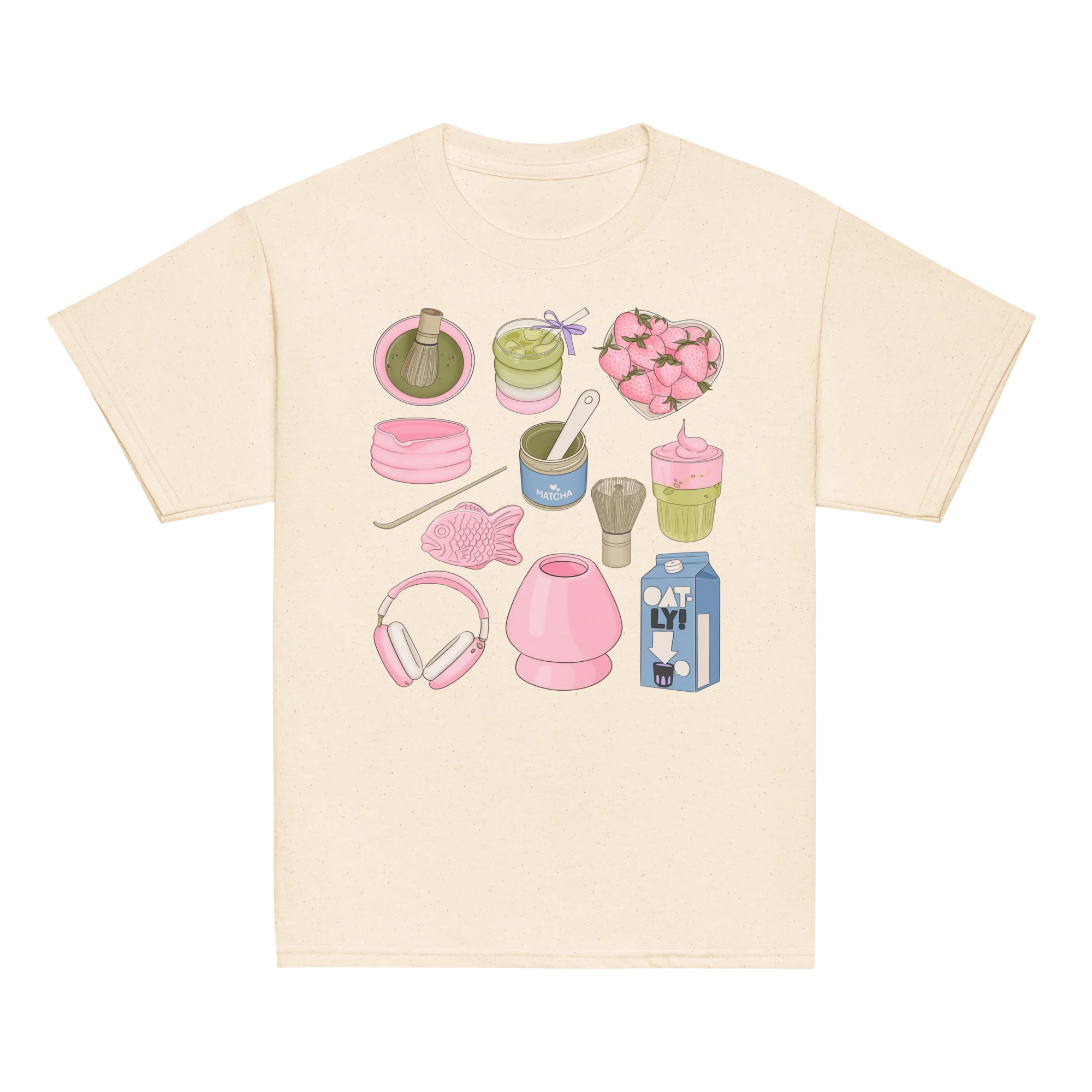 Strawberry Matcha Aesthetic Baby Tee - Image 6