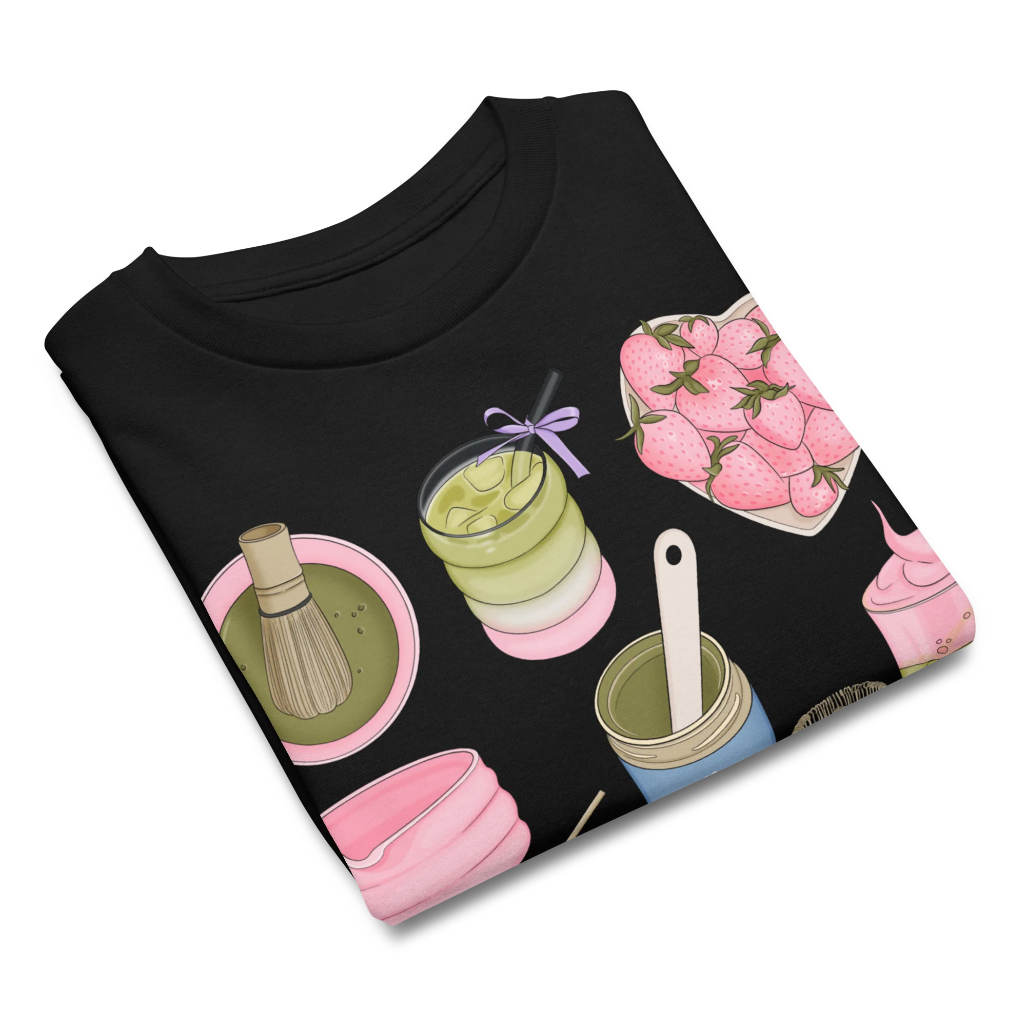 Strawberry Matcha Aesthetic Baby Tee - Image 8