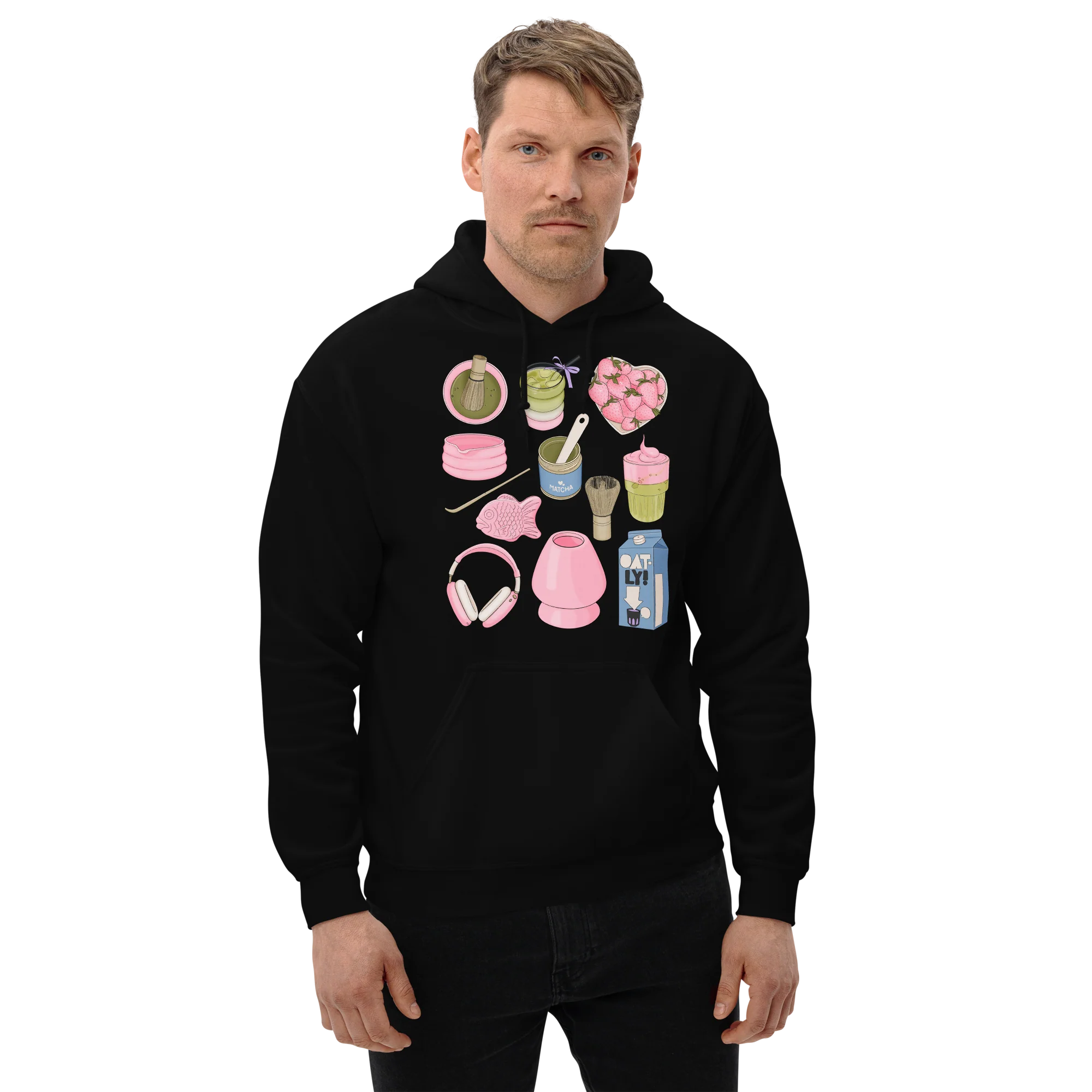 Strawberry Matcha Aesthetic Hoodie - Image 11