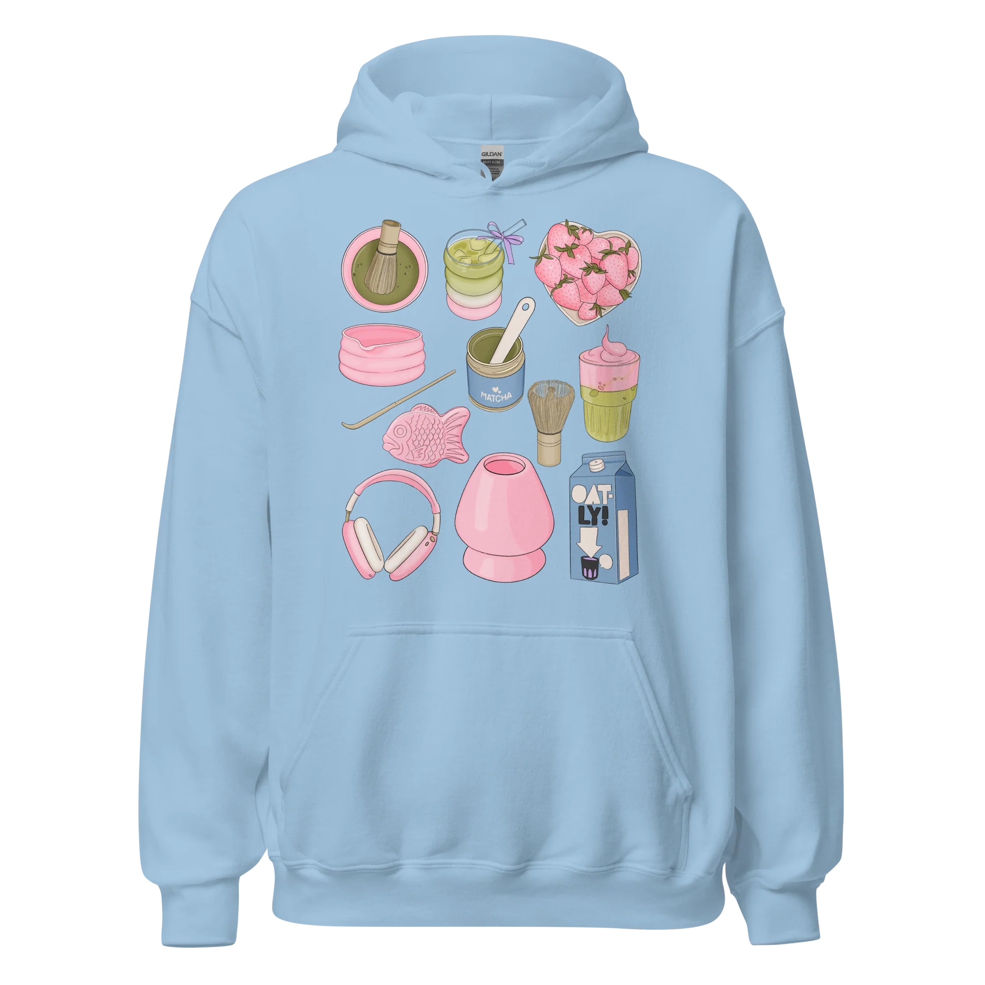 Strawberry Matcha Aesthetic Hoodie - Image 13