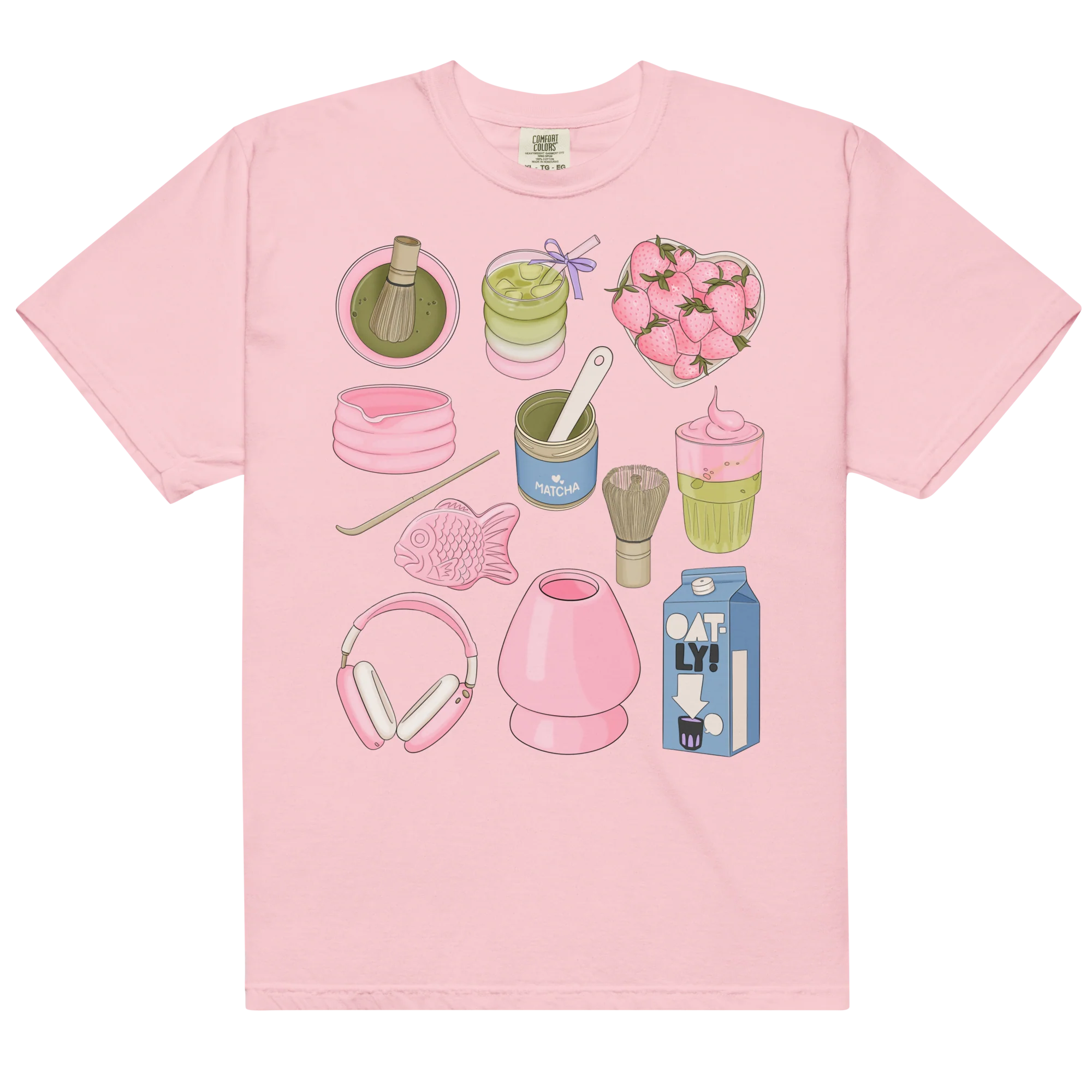 Strawberry Matcha Aesthetic Classic T-Shirt - Image 3