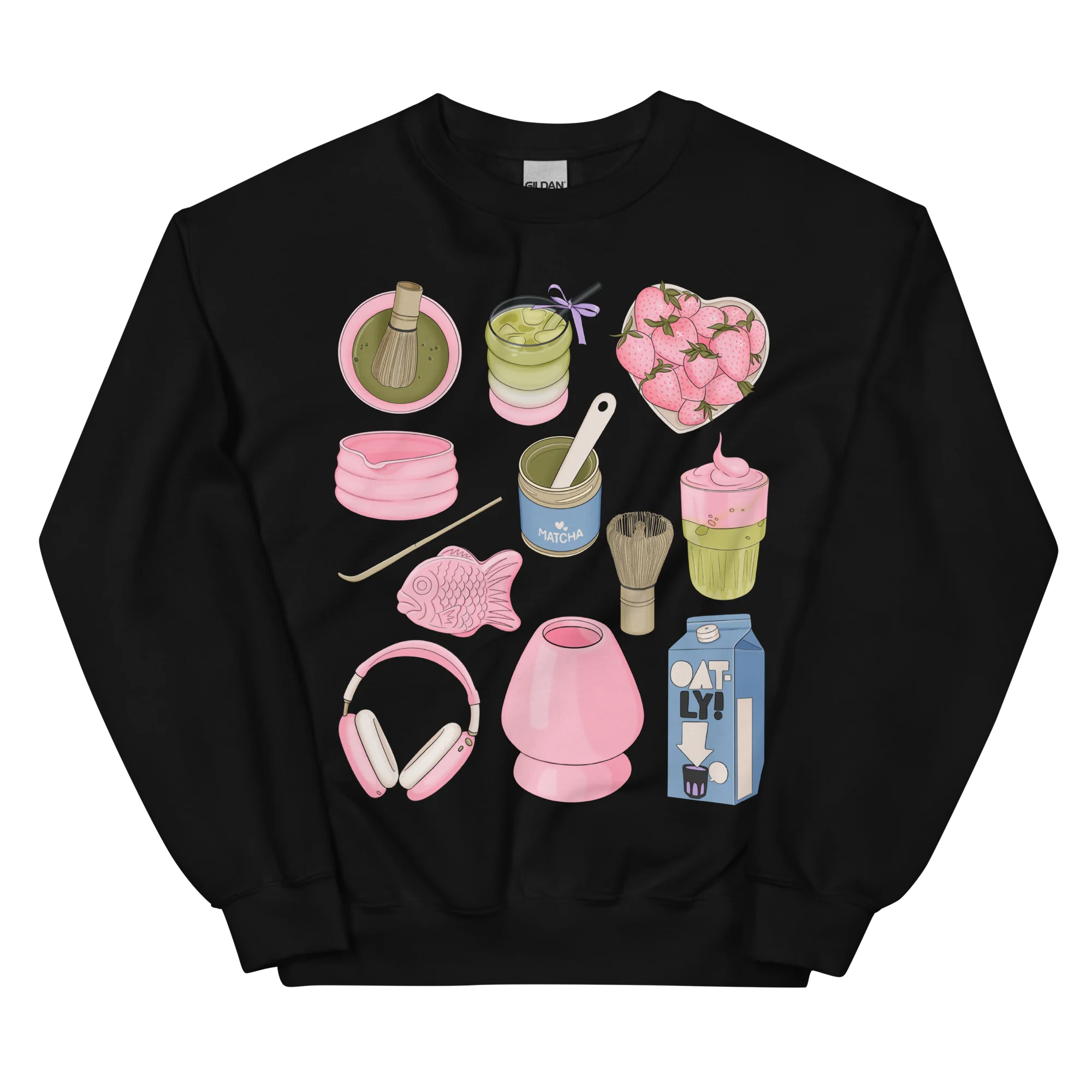 Strawberry Matcha Aesthetic Sweatshirt - Image 5