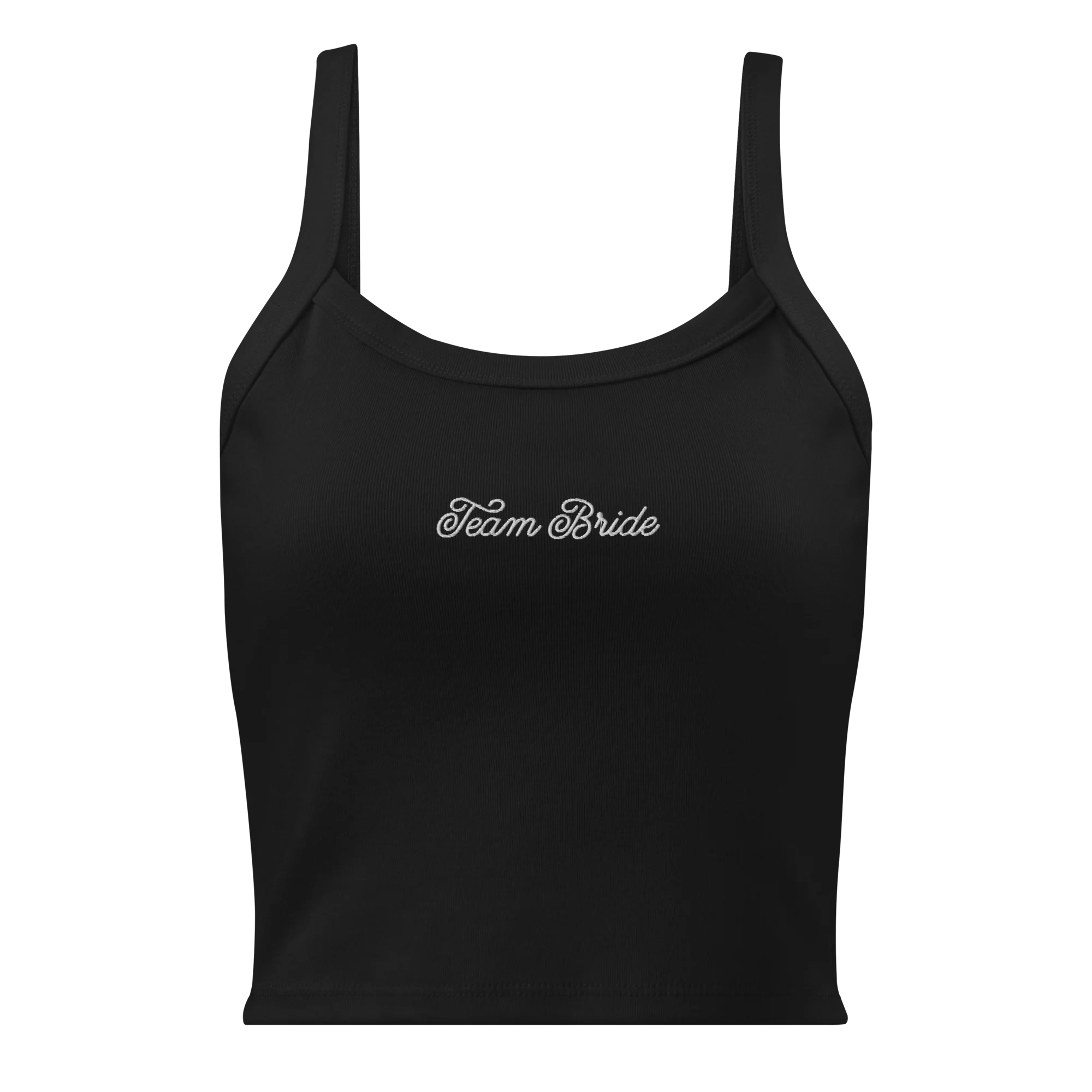 Team Bride Bachelorette Rib Embroidered Tank Top