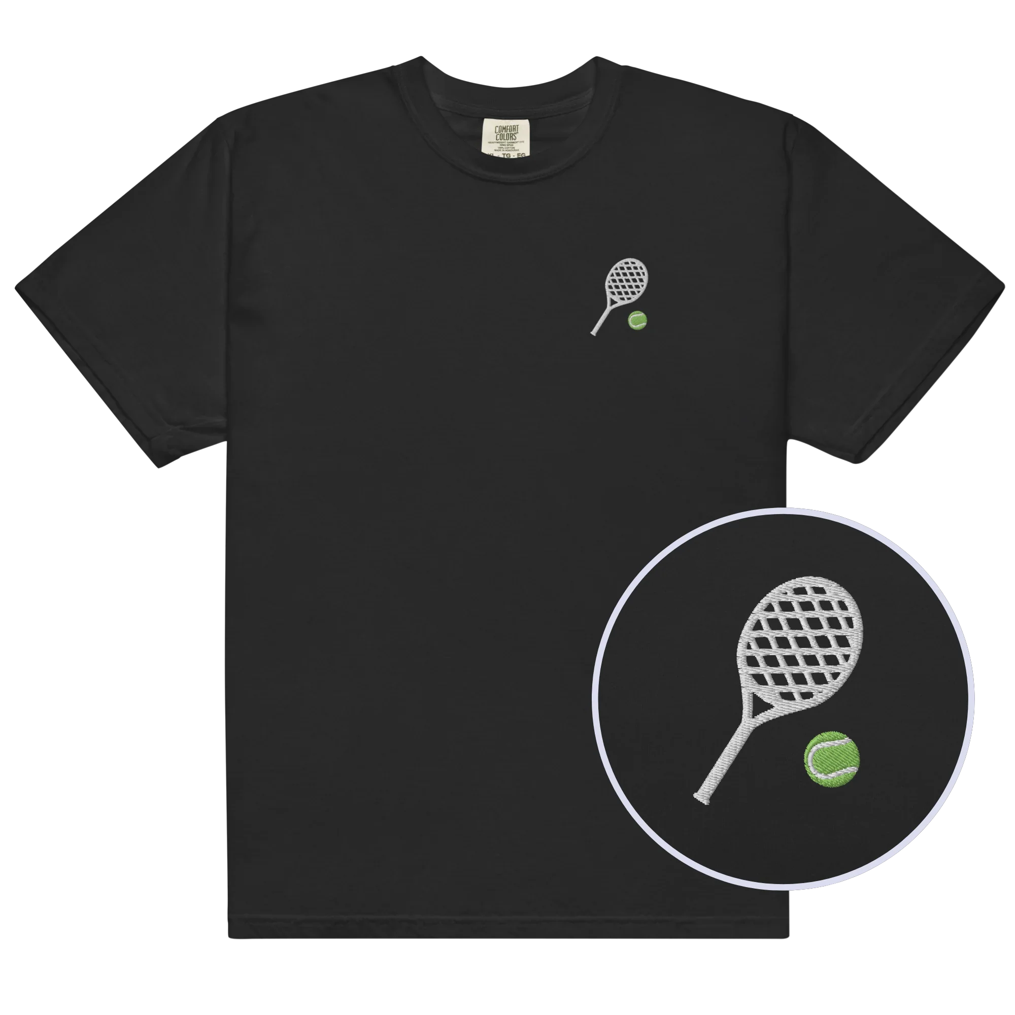 Tennis Racquet Embroidered Classic T-Shirt