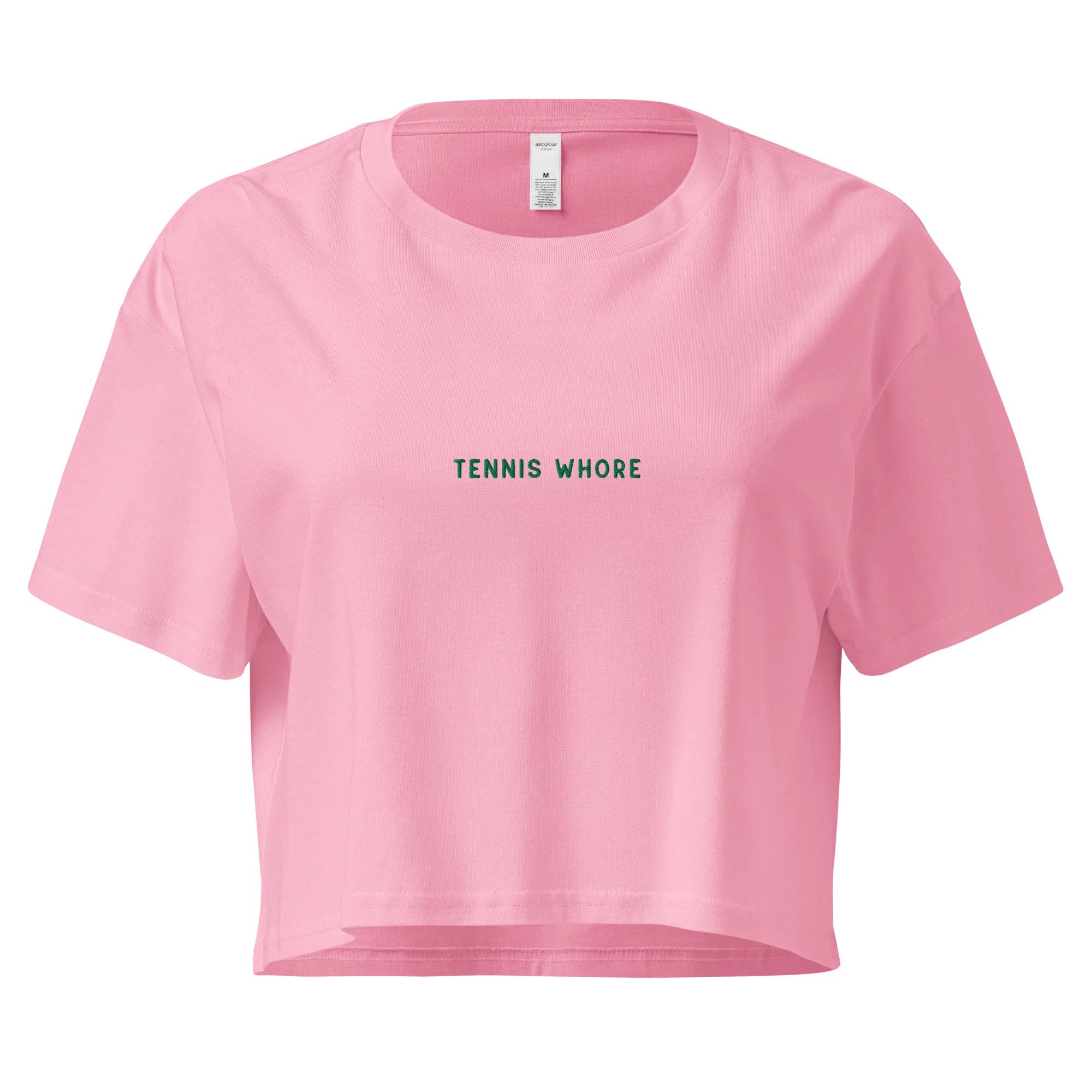Tennis Whore Embroidered Crop Tee - Image 7
