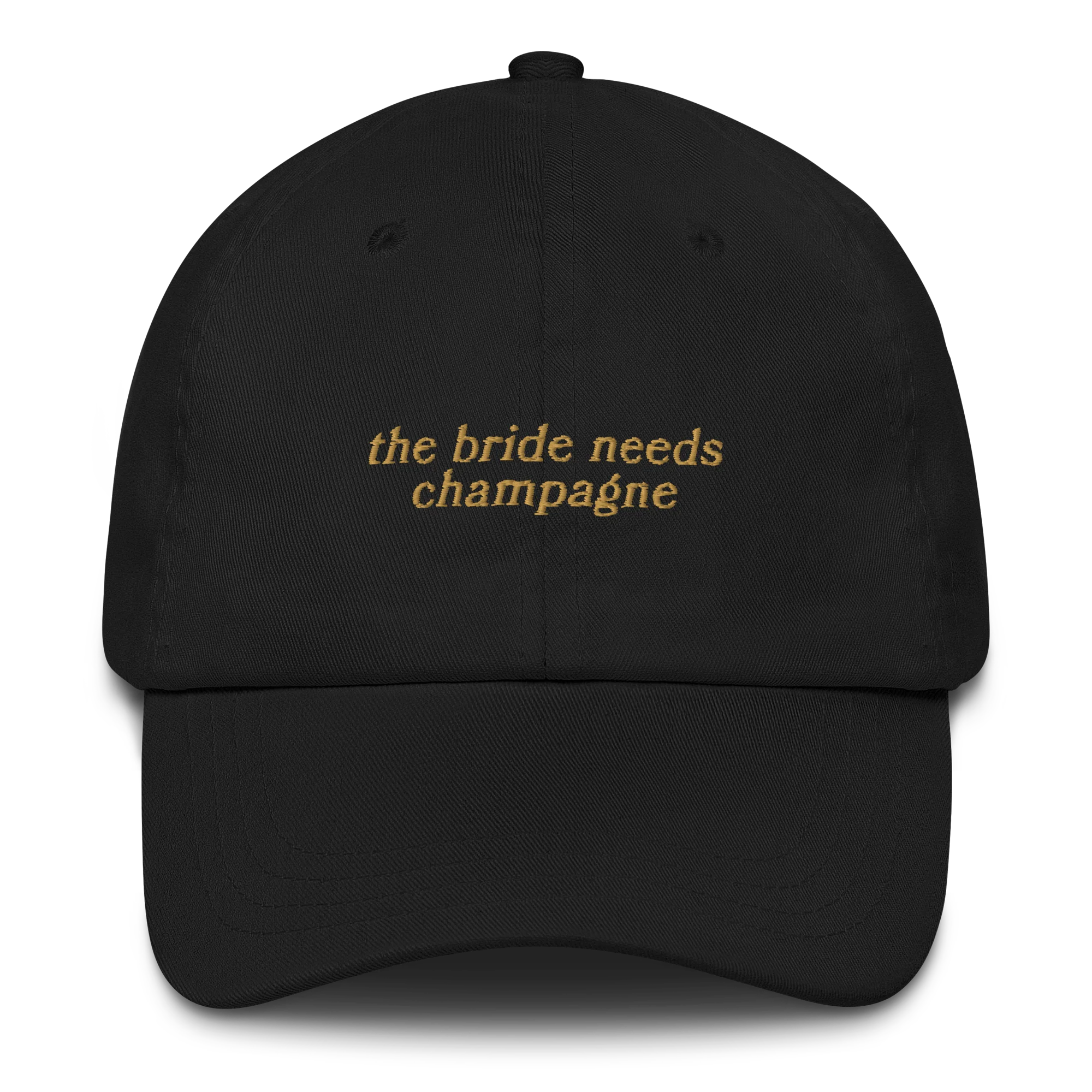 The Bride Needs Champagne Embroidered Cap - Image 4
