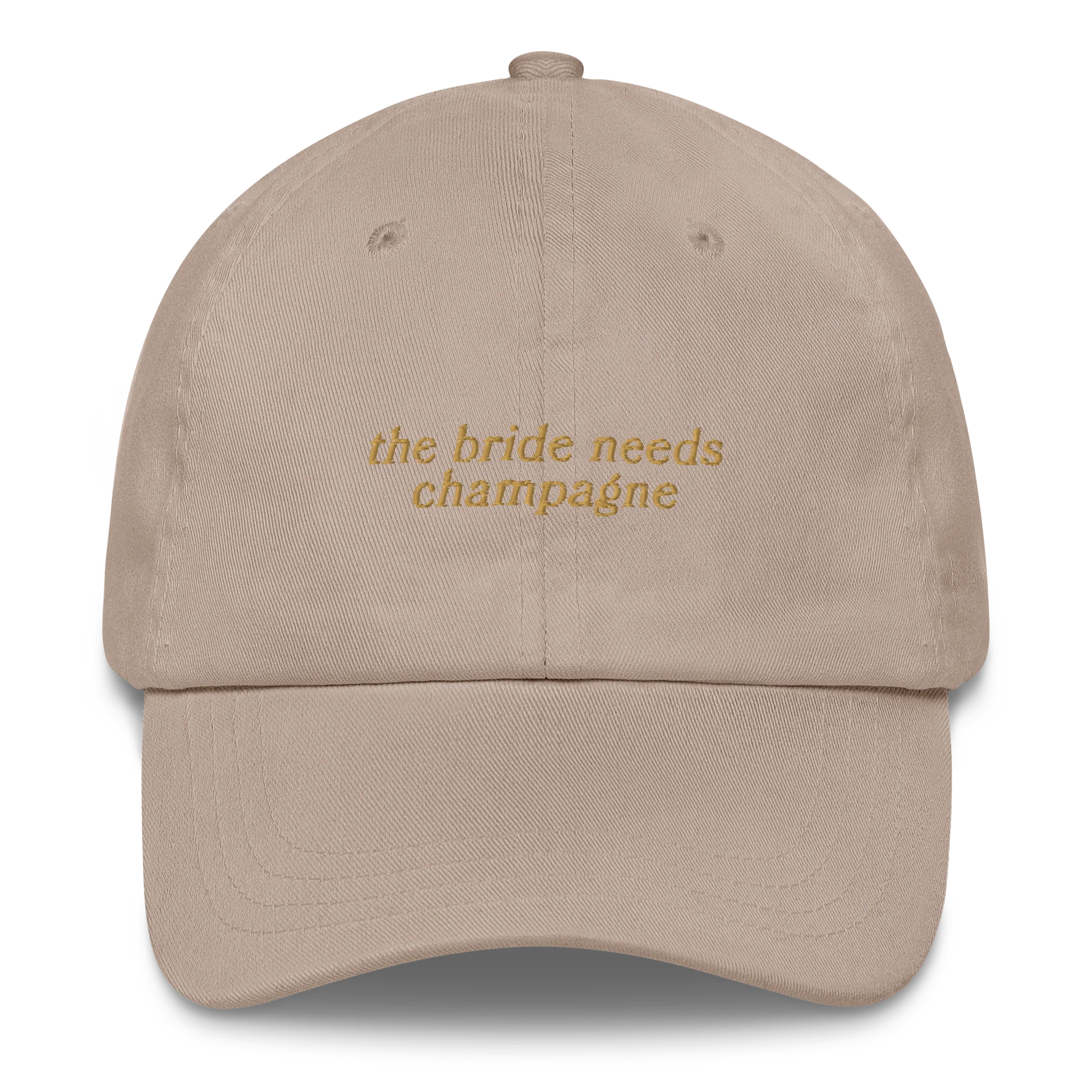 The Bride Needs Champagne Embroidered Cap - Image 5