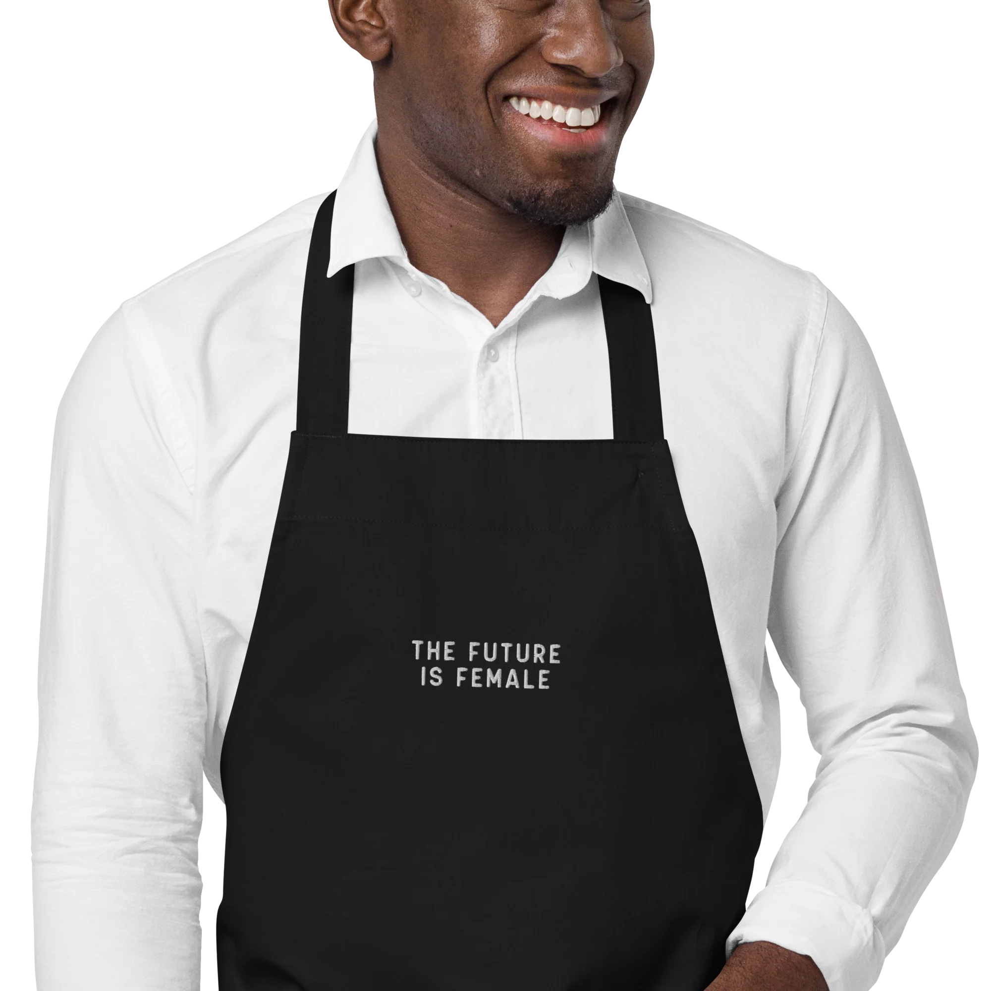 The Future is Female Embroidered Organic Cotton Apron - Image 5
