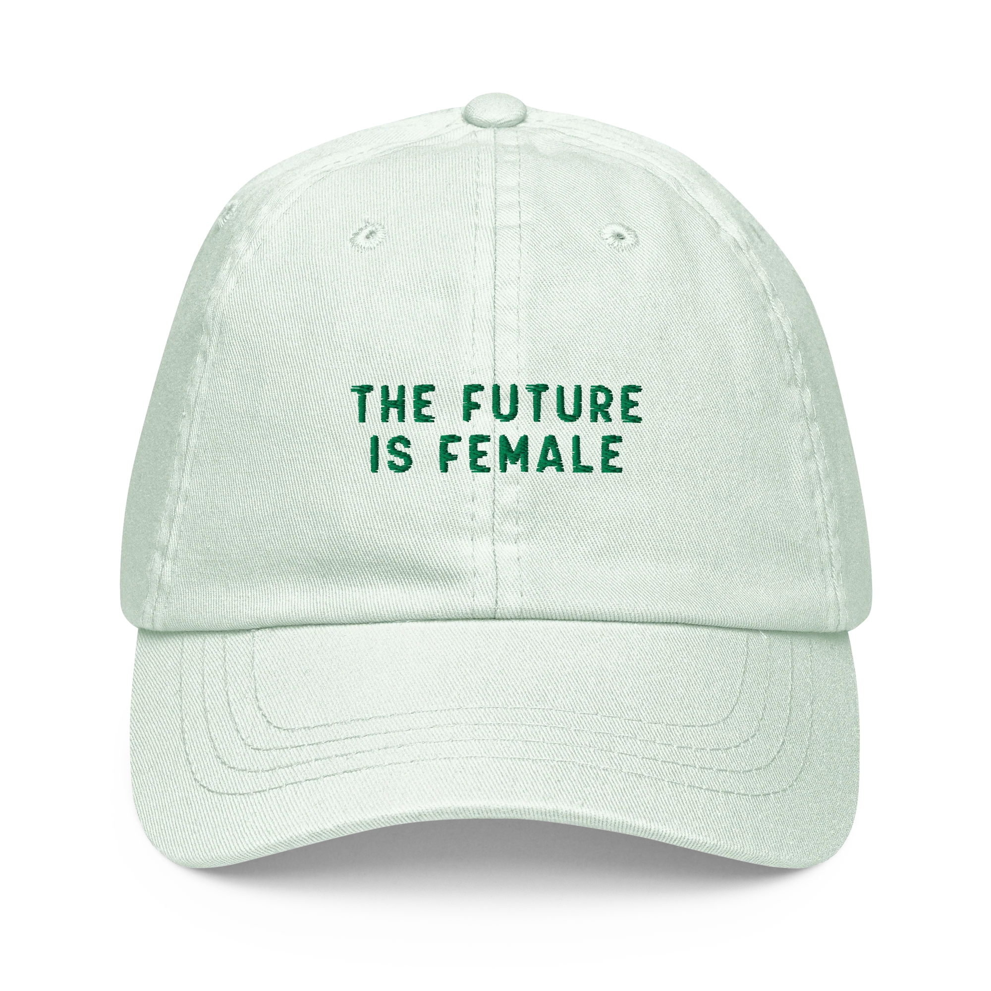 The Future Is Female Embroidered Pastel Baseball Cap