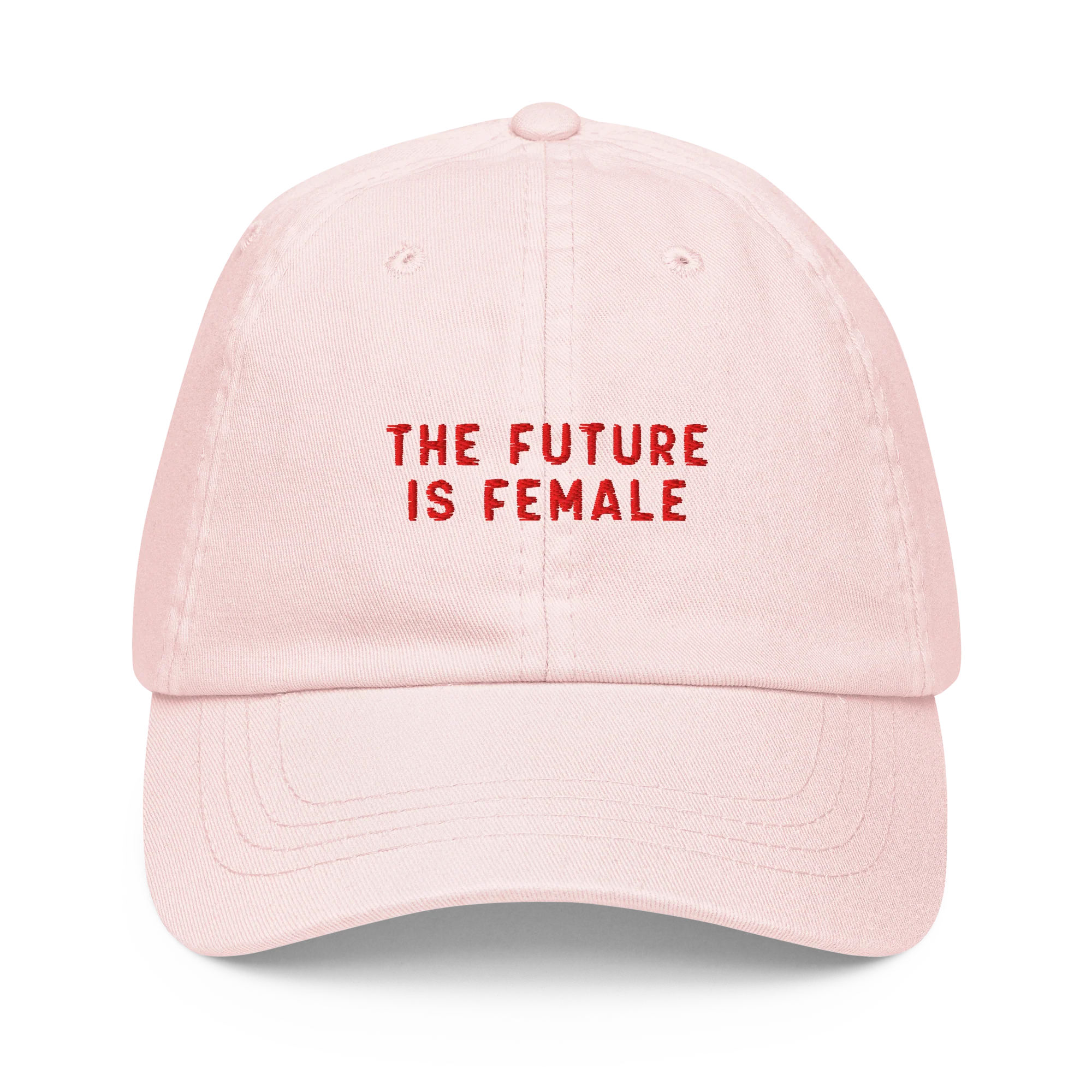 The Future Is Female Embroidered Pastel Baseball Cap - Image 3