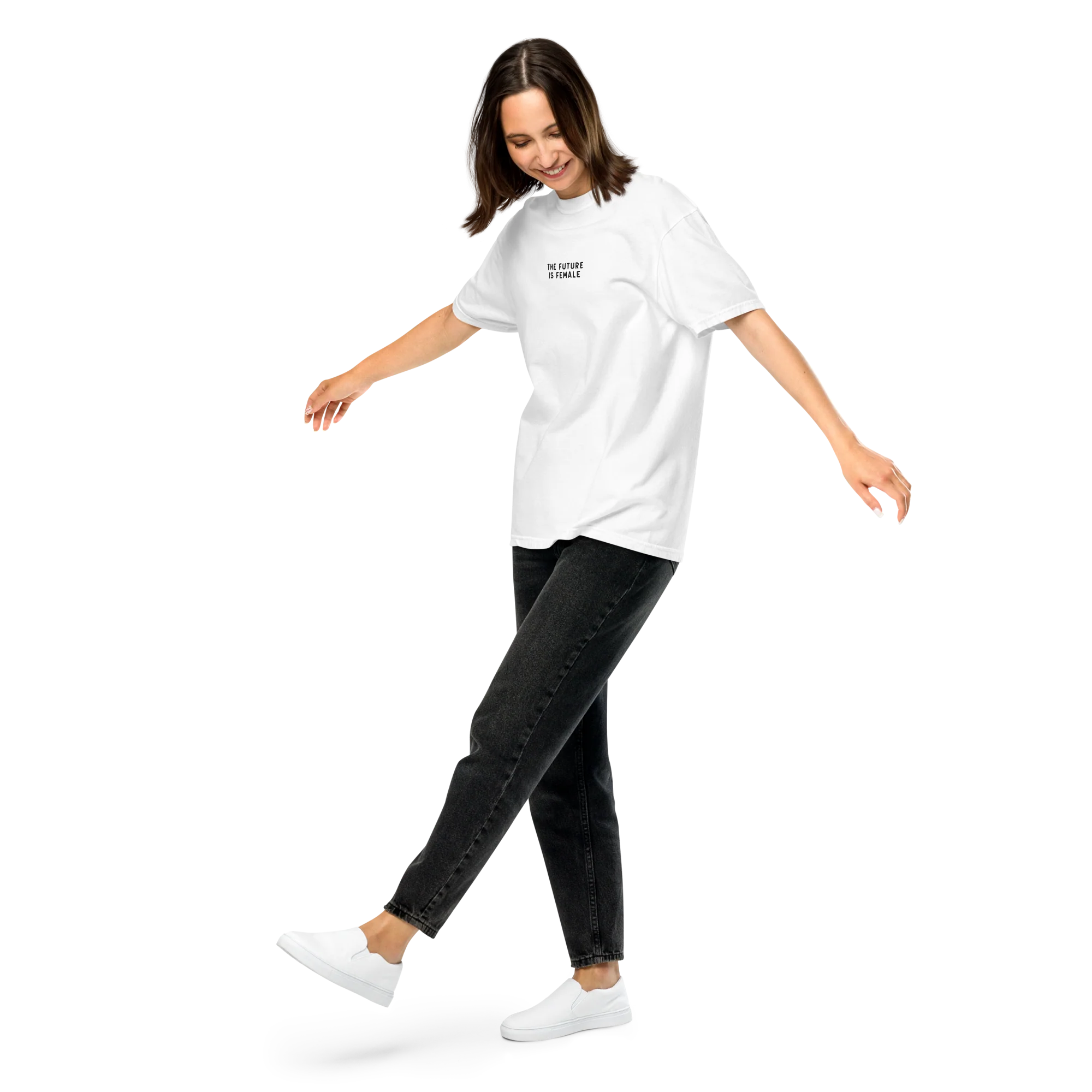 The Future Is Female Embroidered Classic T-Shirt - Image 2