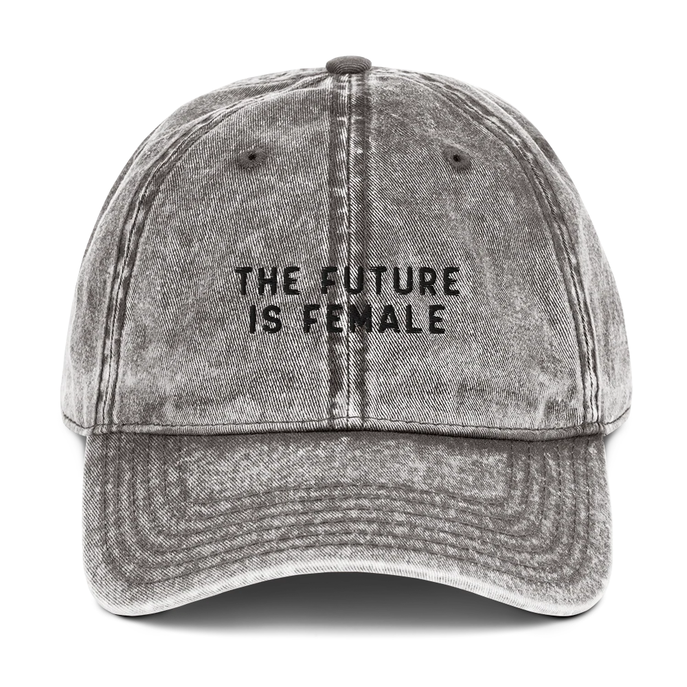 The Future Is Female Embroidered Vintage Cap - Image 8