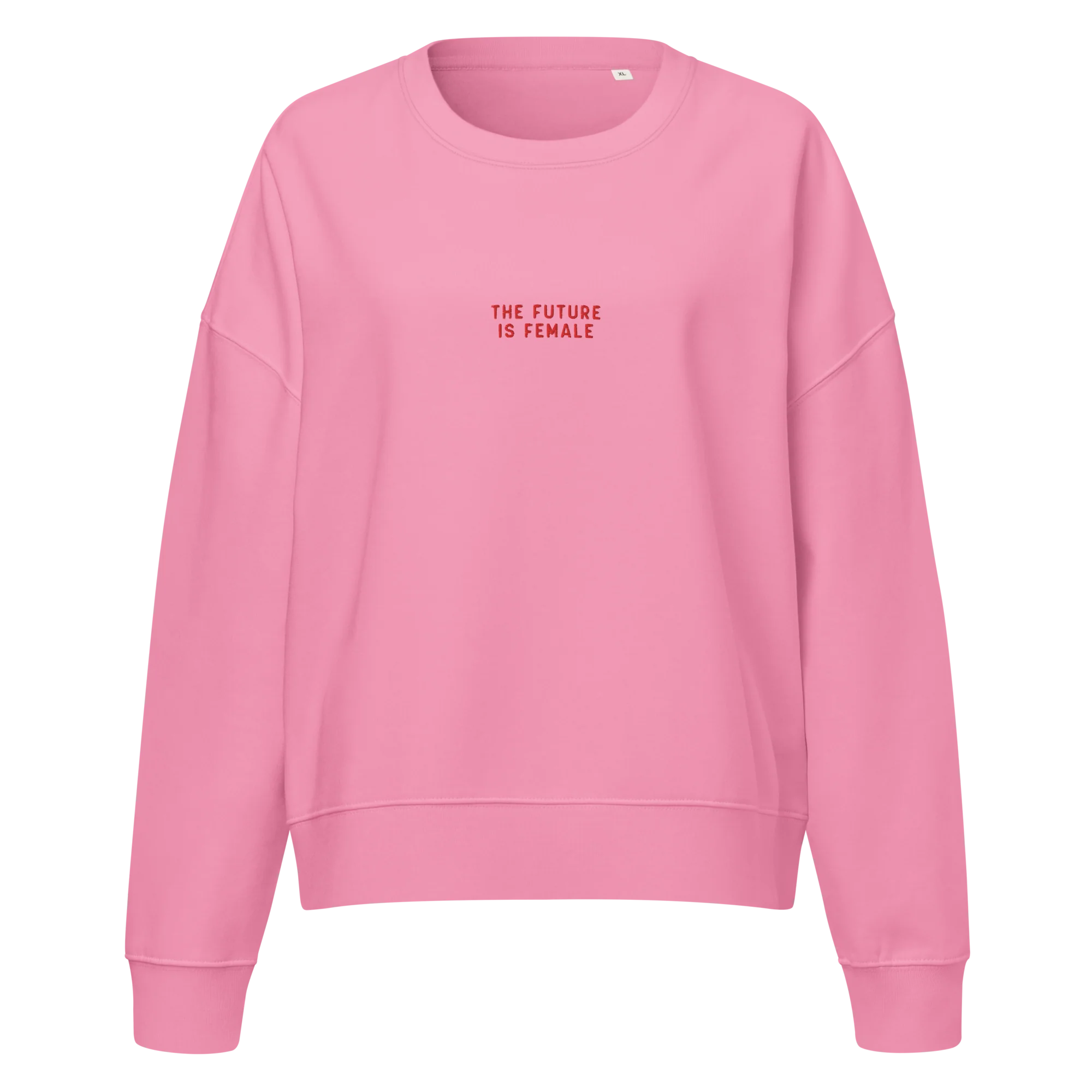 The Future Is Female Embroidered Women’s Organic Sweatshirt - Image 7