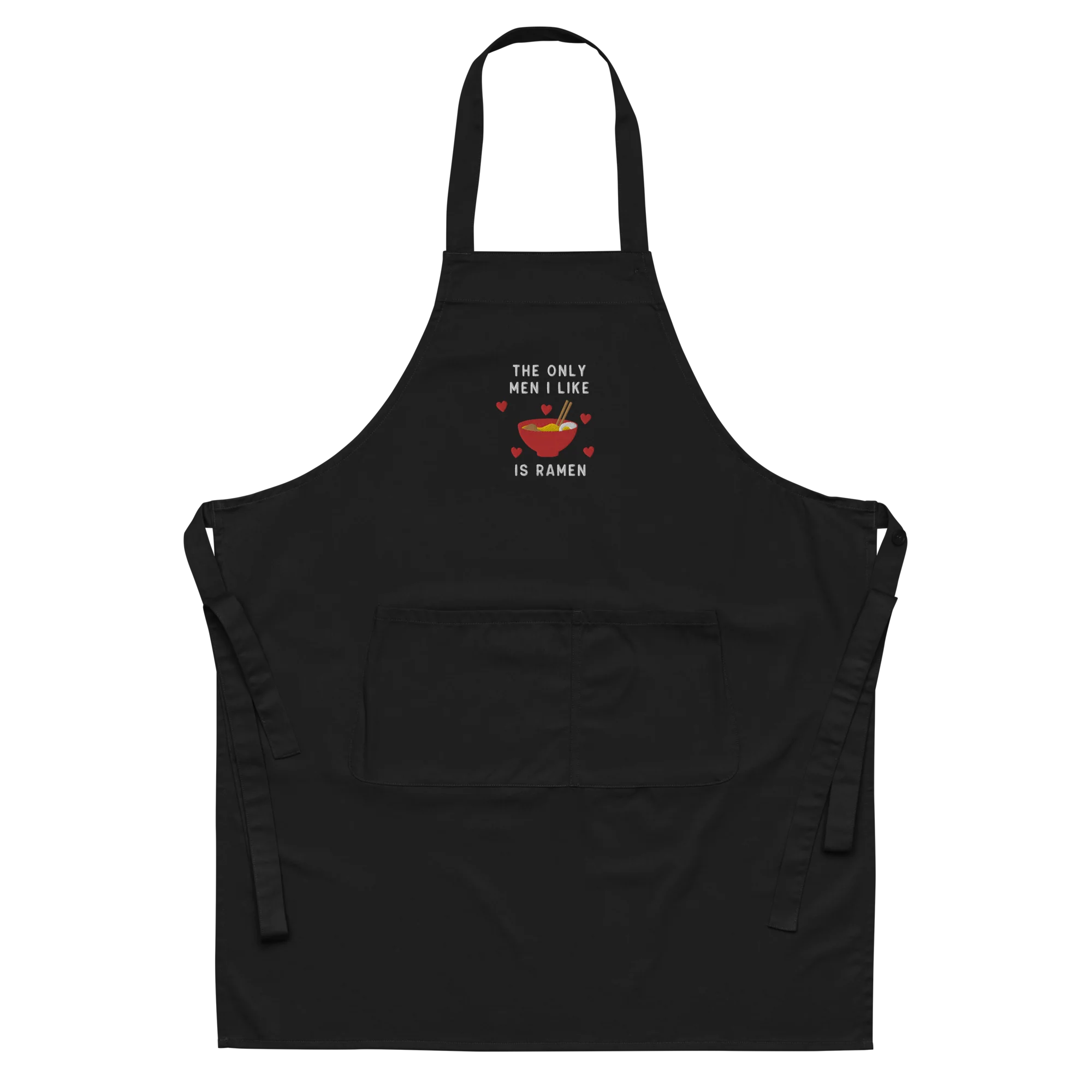 The Only Men I Like Ramen Embroidered Organic Cotton Apron - Image 10