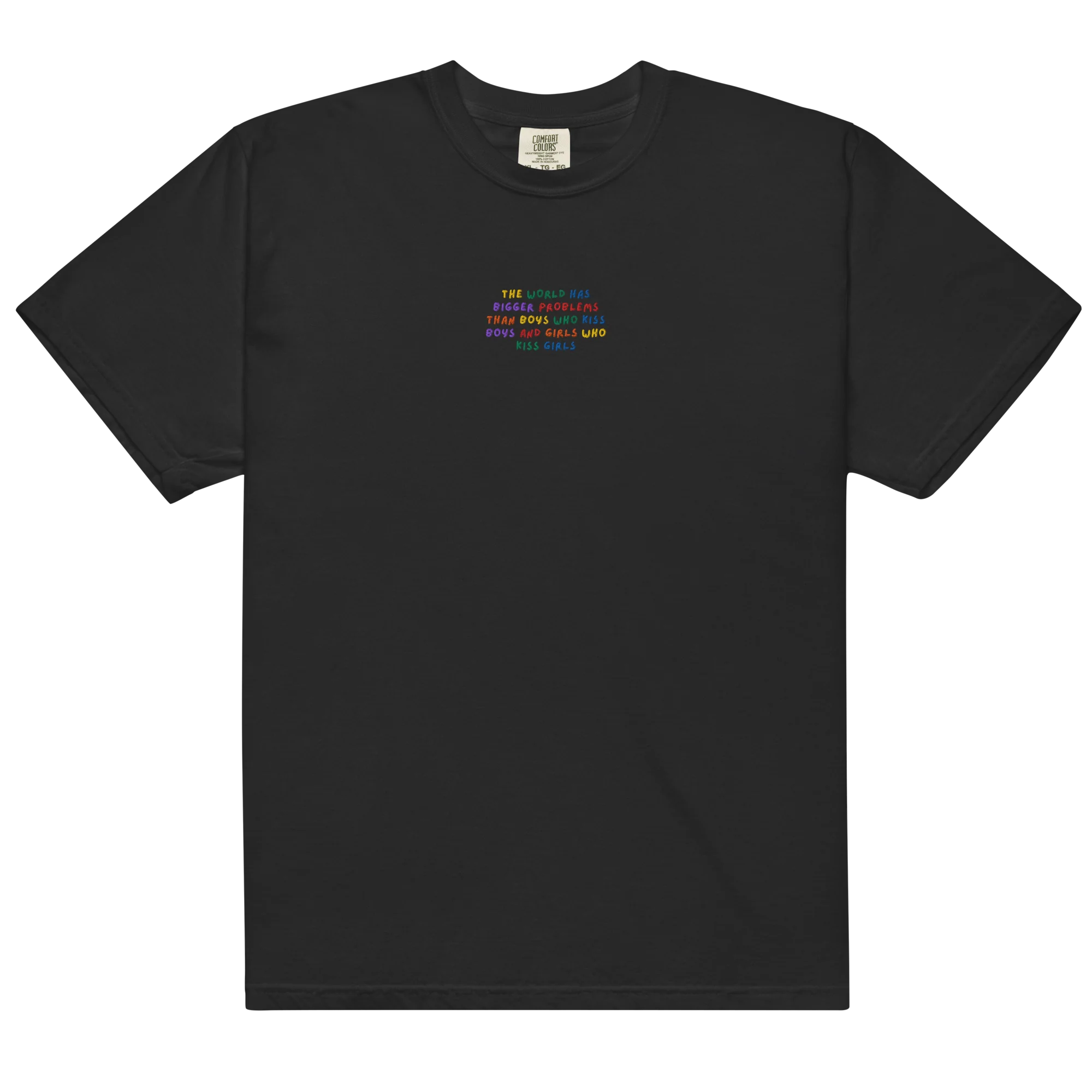 The World Has Bigger Problems Pride Embroidered Classic T-Shirt - Image 7