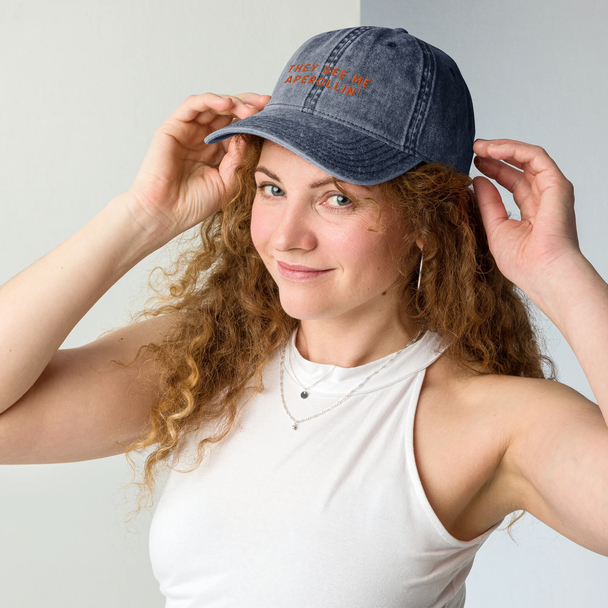 They See Me Aperollin' Embroidered Vintage Cap - Image 6