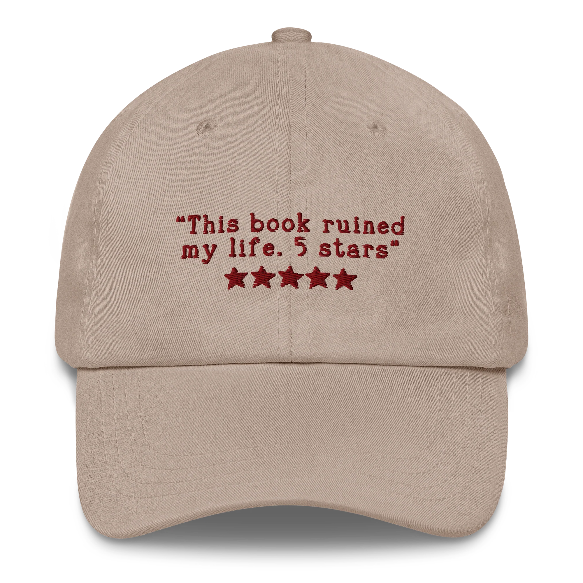 This Book Ruined My Life 5 Stars Embroidered Cap - Image 3