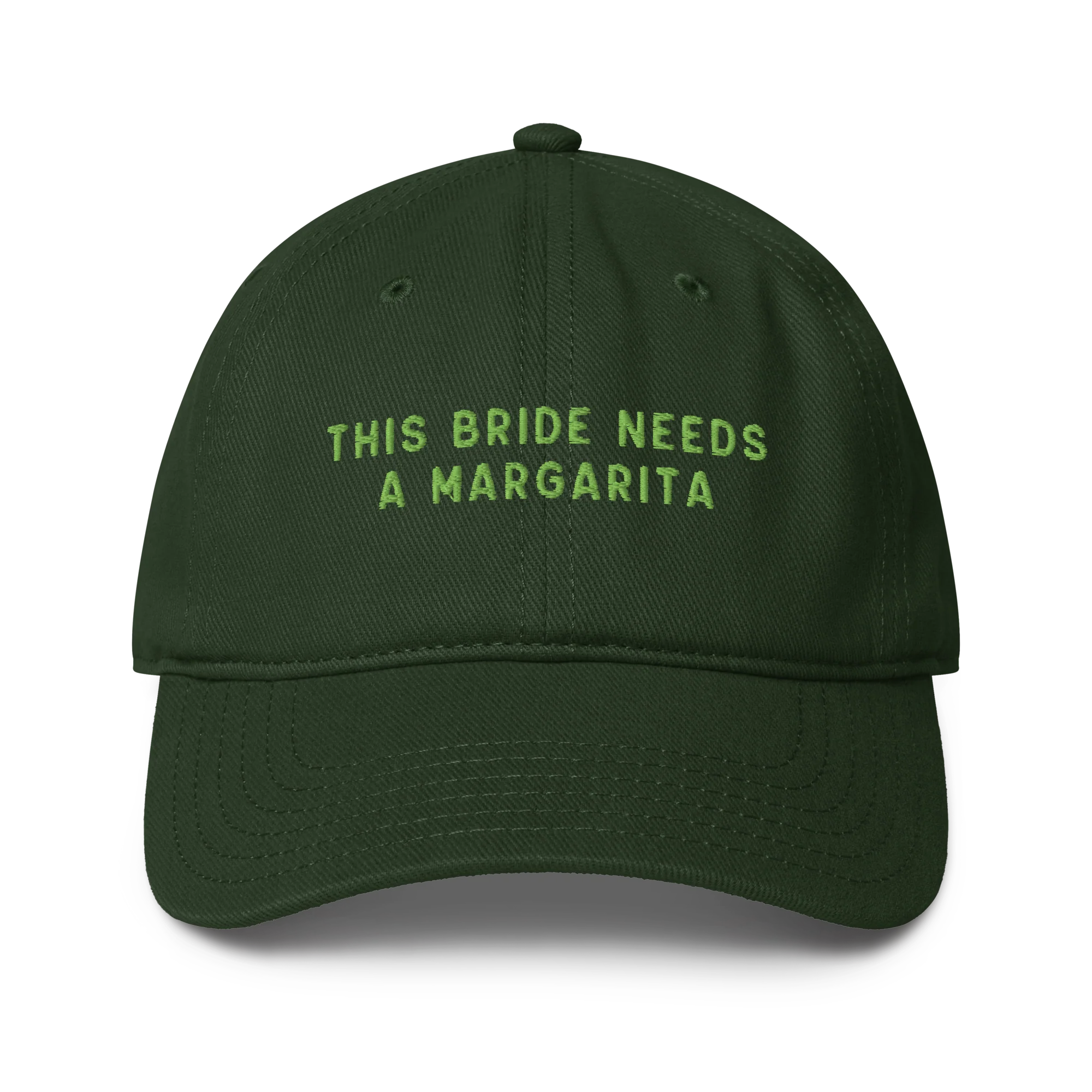 This Bride Needs A Margarita Embroidered Baseball Cap - Image 2
