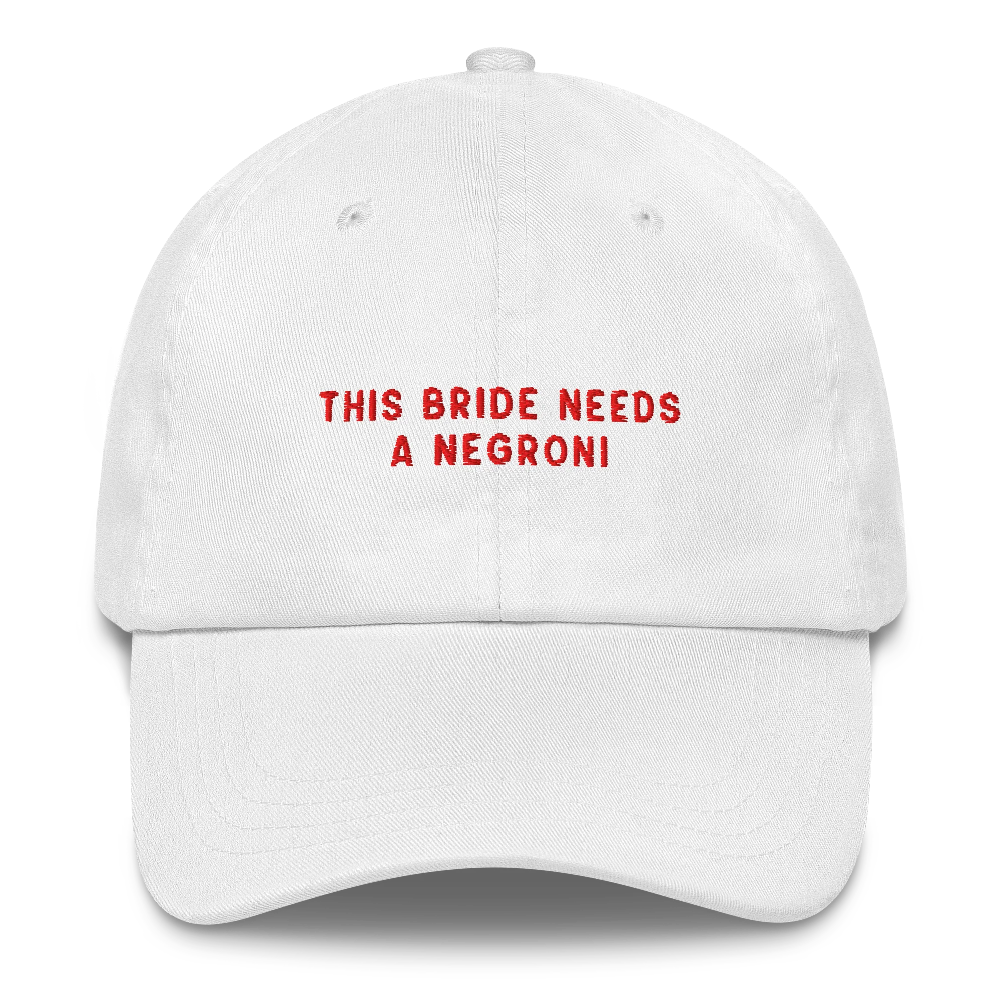 This Bride Needs a Negroni Embroidered Cap