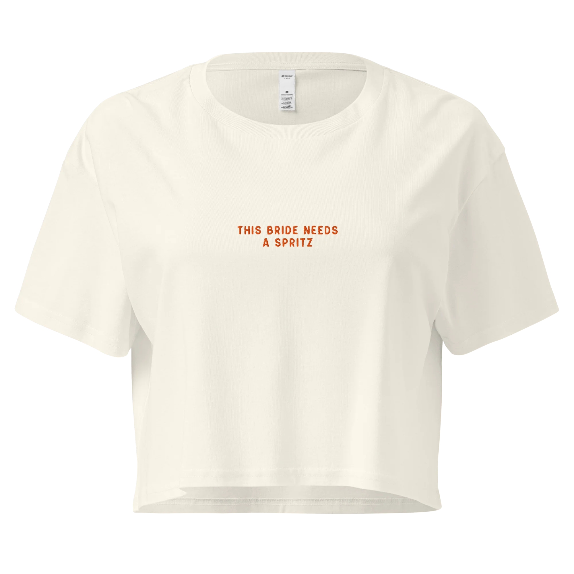 This Bride Needs a Spritz Embroidered Crop Tee - Image 3