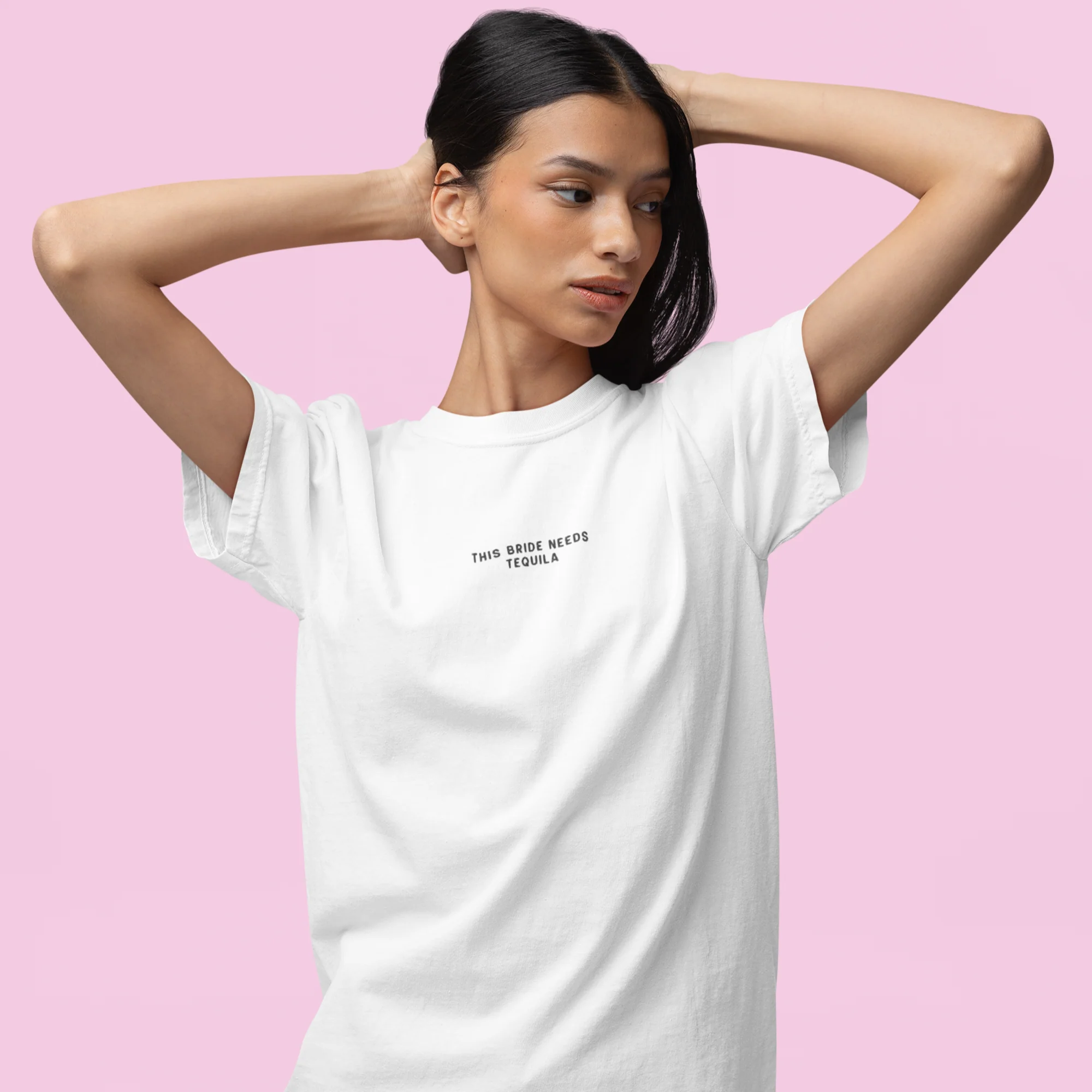 This Bride Needs Tequila Embroidered Classic T-Shirt - Image 2