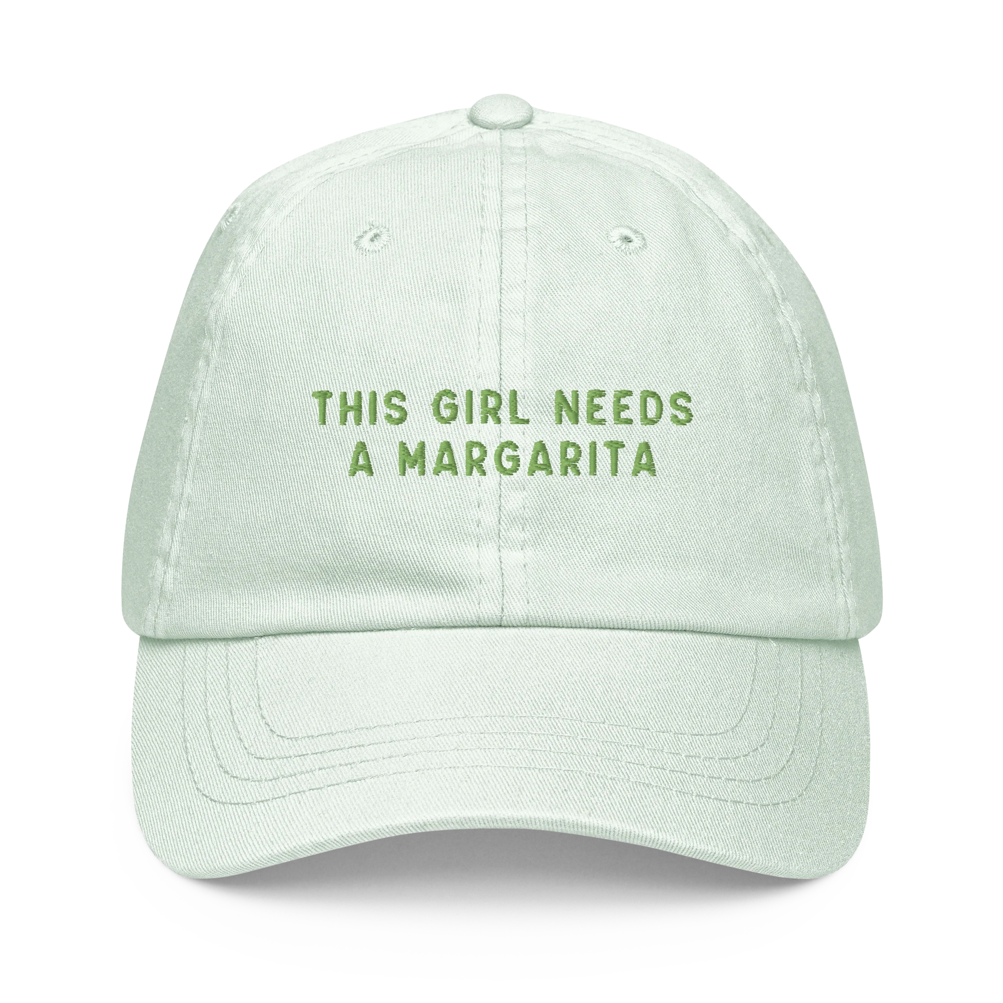 This Girl Needs A Margarita Embroidered Pastel Baseball Cap - Image 8