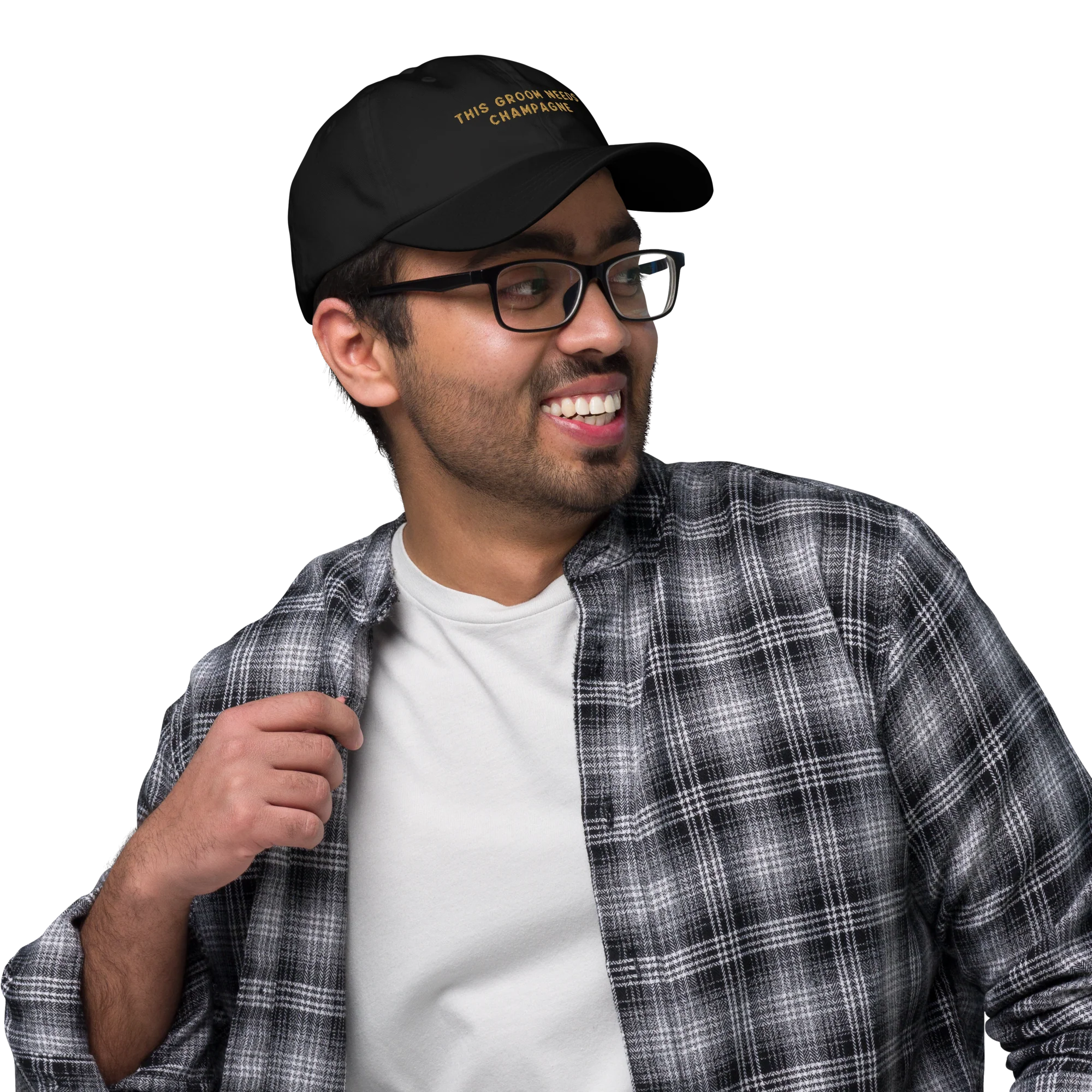 This Groom Needs Champagne Embroidered Cap - Image 2
