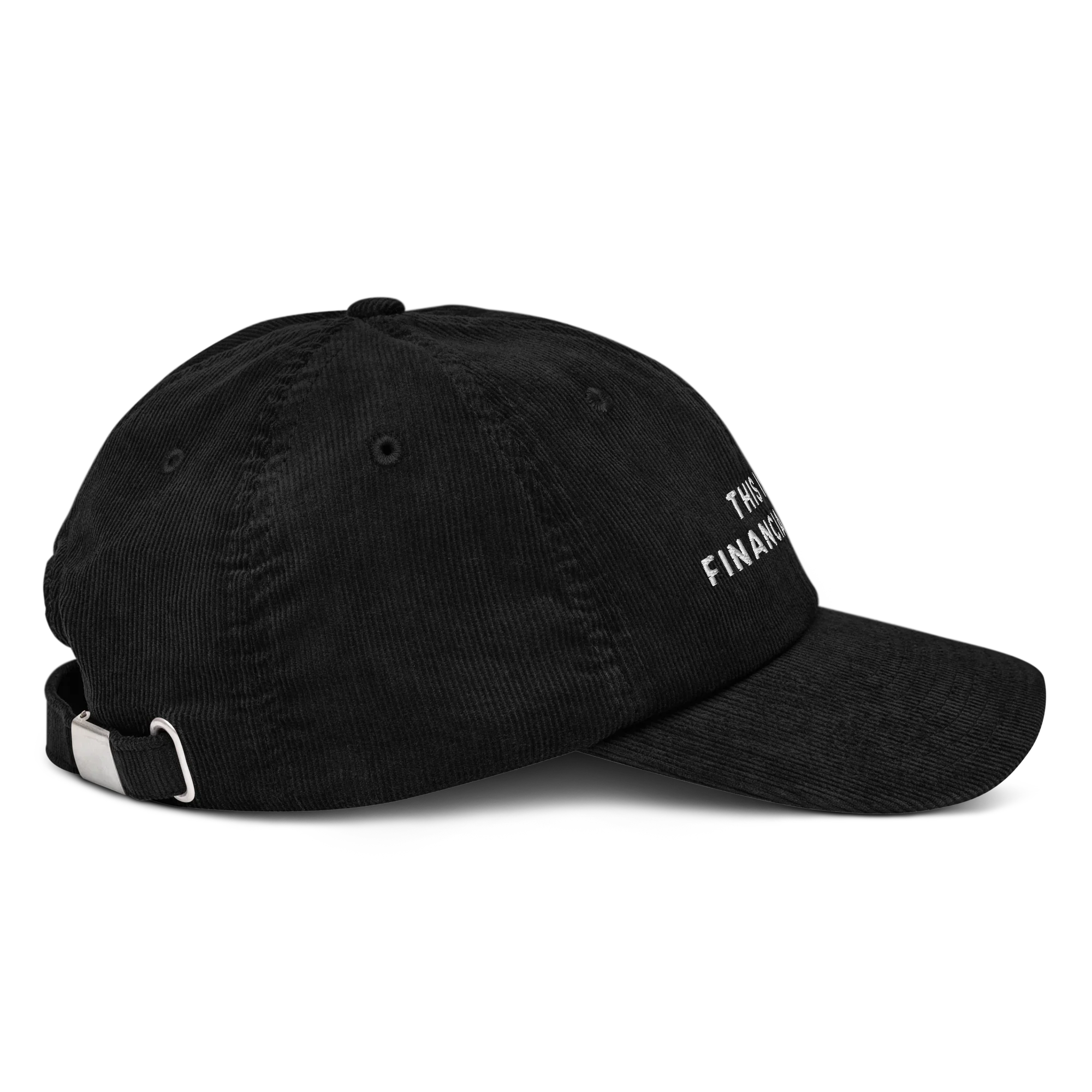 This Is Not Financial Advice Embroidered Corduroy Hat - Image 11