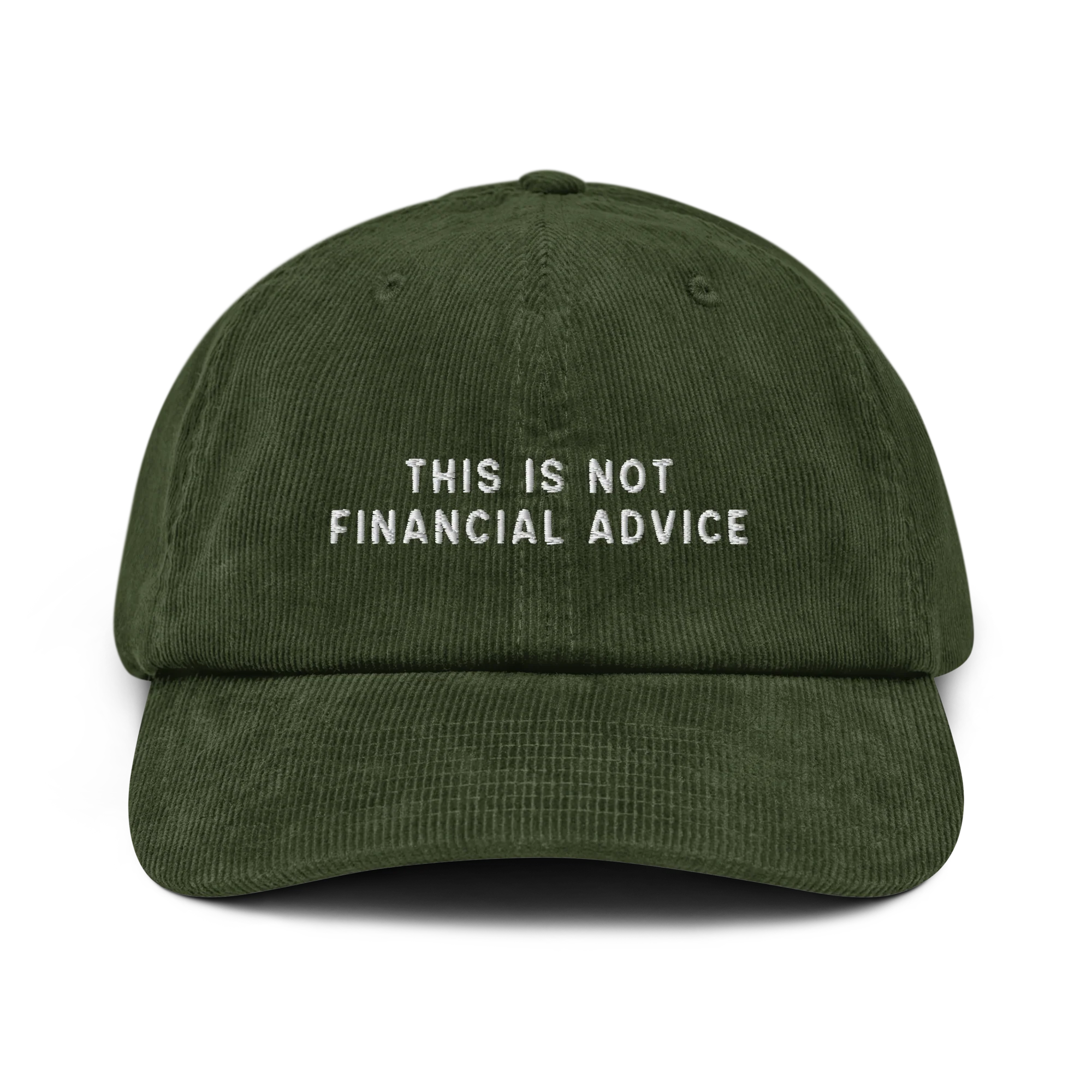 This Is Not Financial Advice Embroidered Corduroy Hat - Image 7