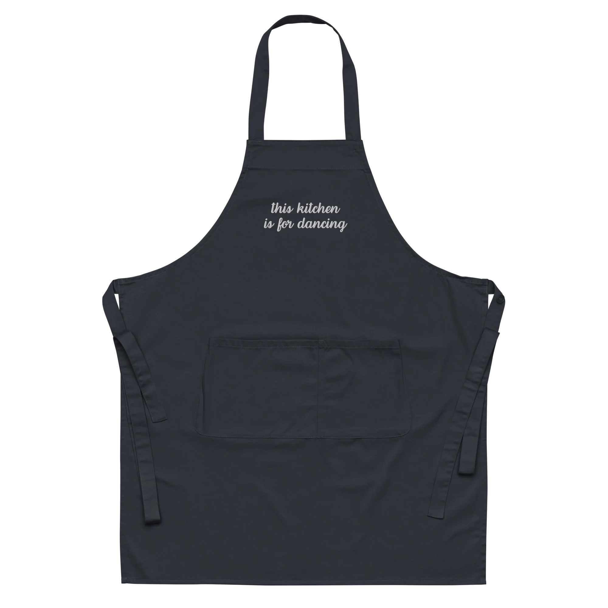 This Kitchen is For Dancing Embroidered Organic Cotton Apron - Image 12