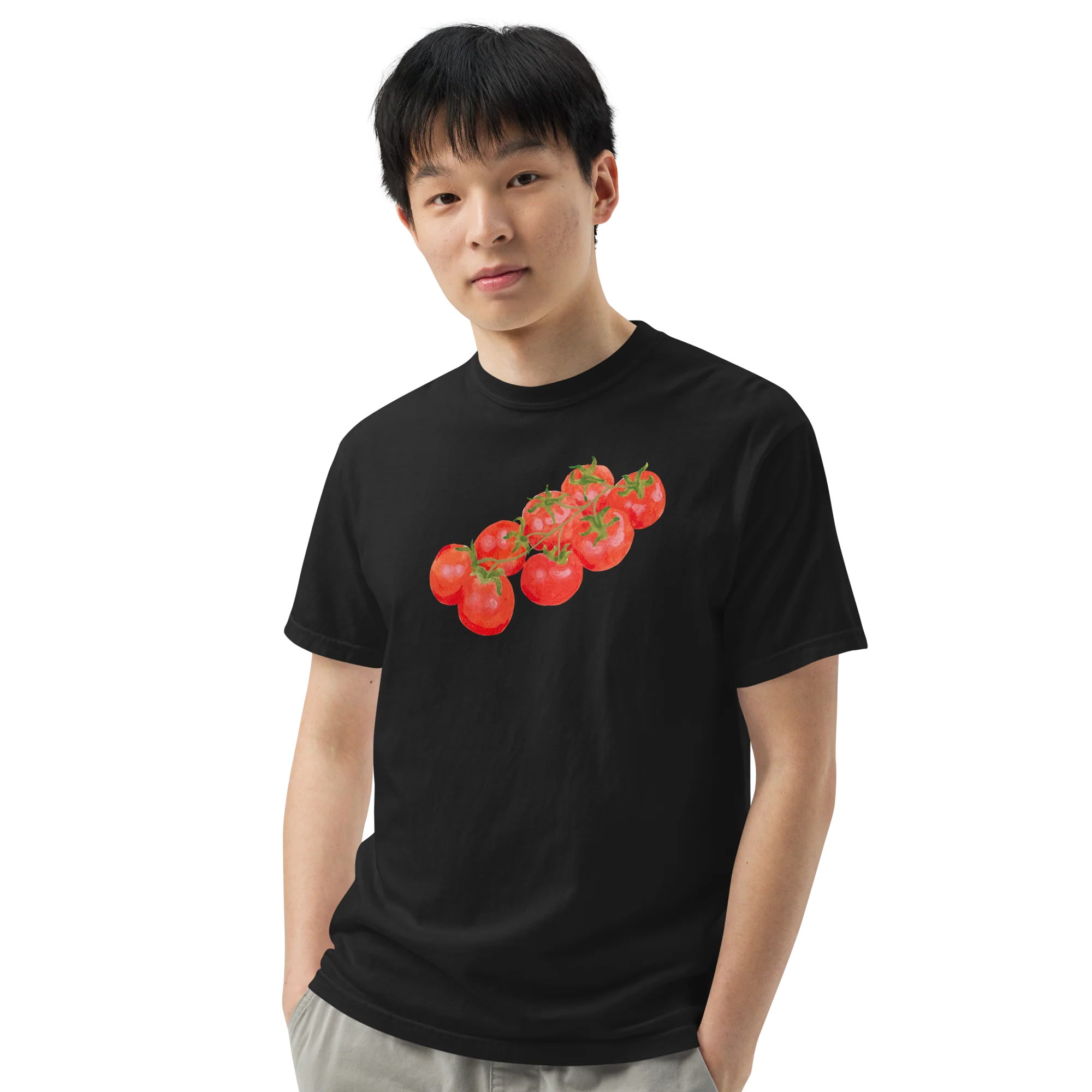 Tomato Girl Watercolor Classic T-Shirt - Image 7